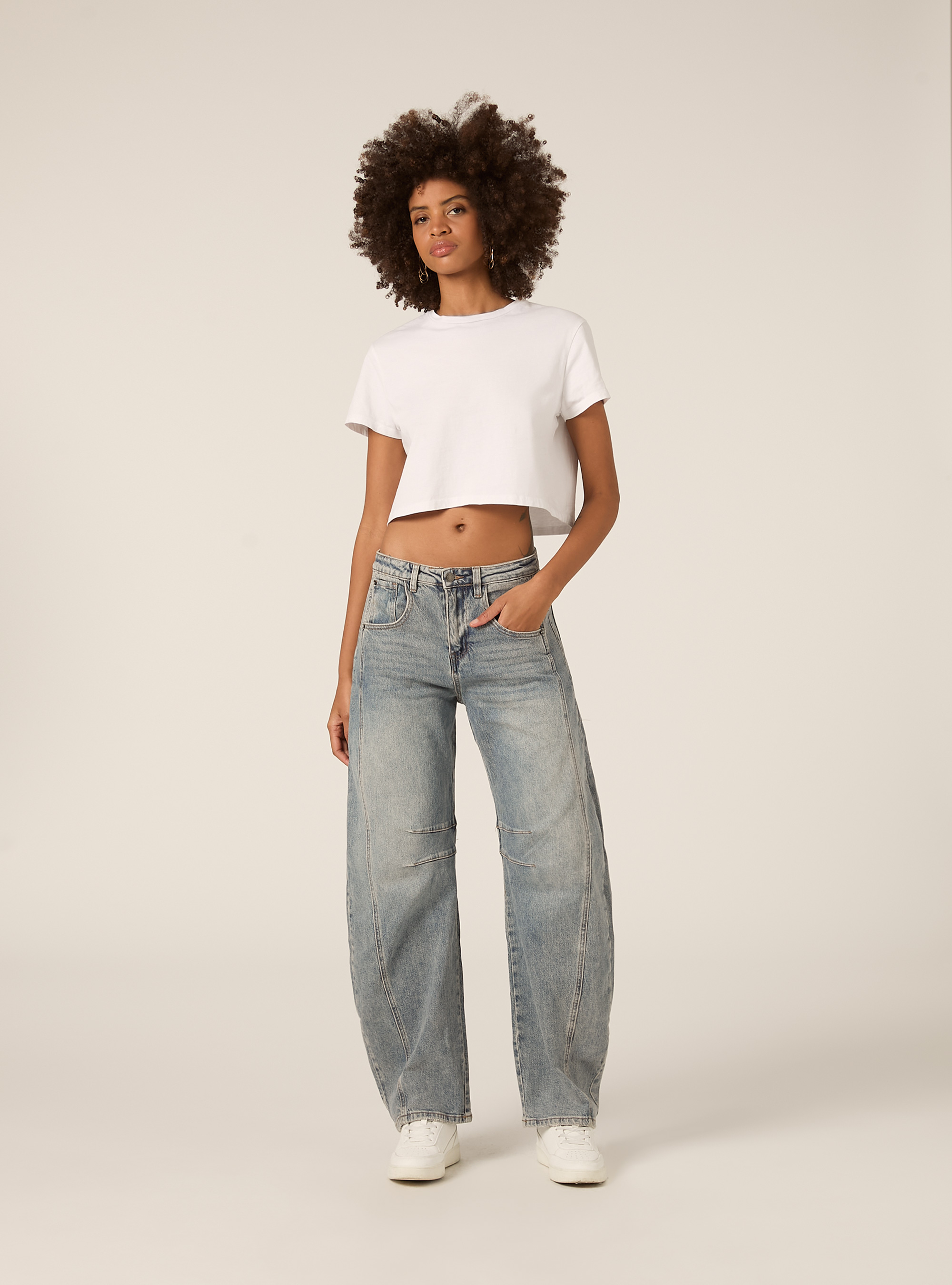 Jeans balloon, D003 MEDIUM BLUE