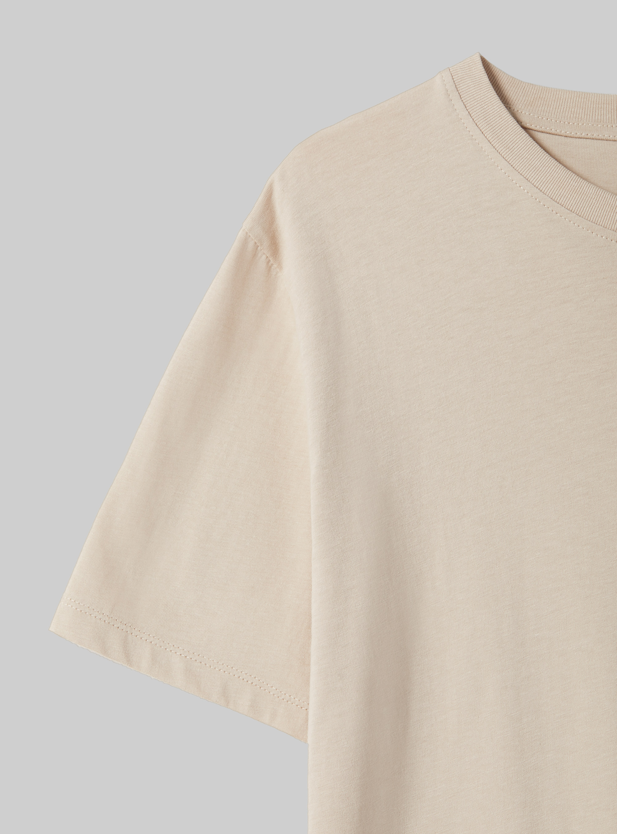 Cotton crew-neck T-shirt, BG2 BEIGE MEDIUM