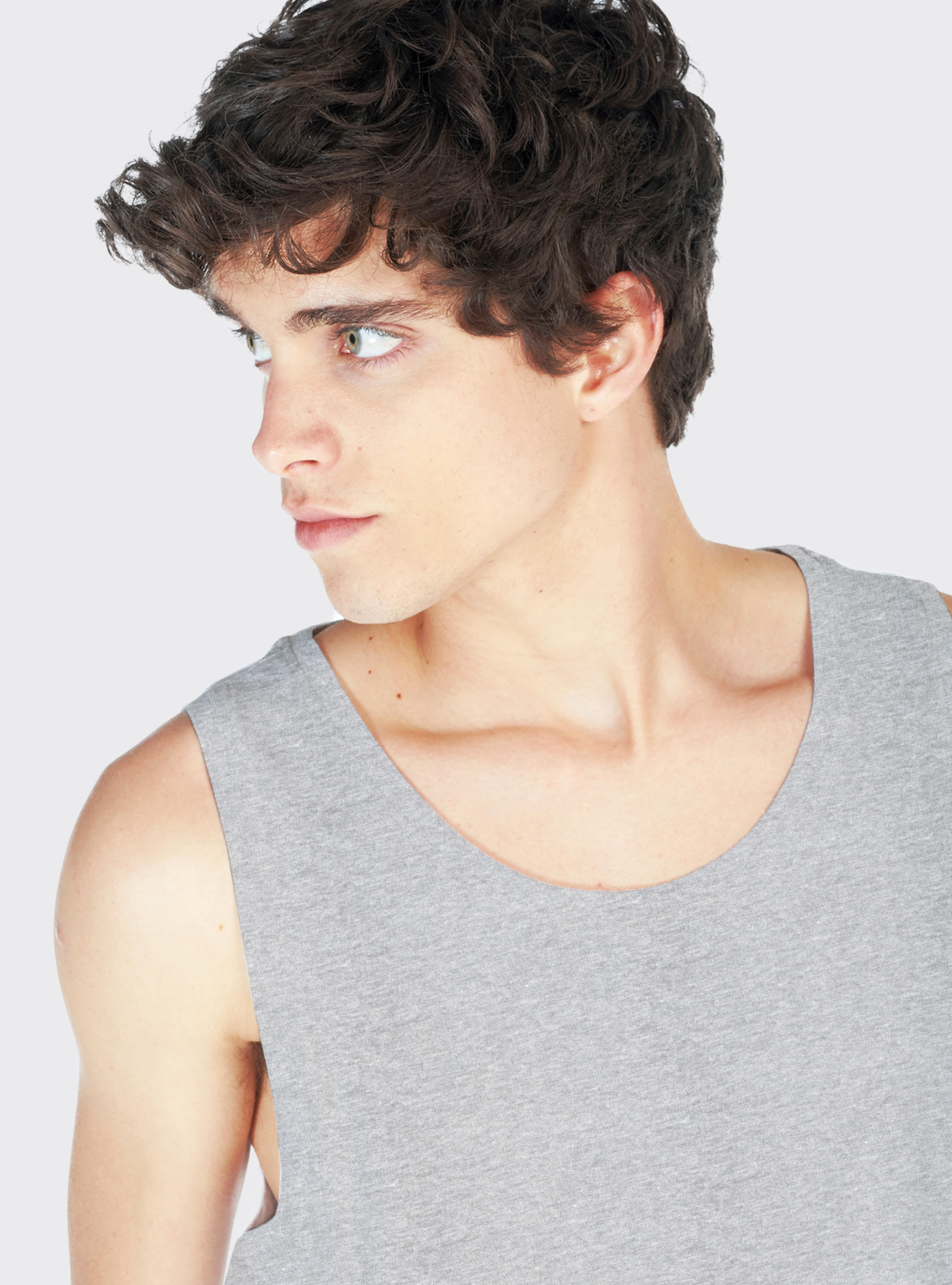 Canotta tinta unita, C143 LIGHT GREY M