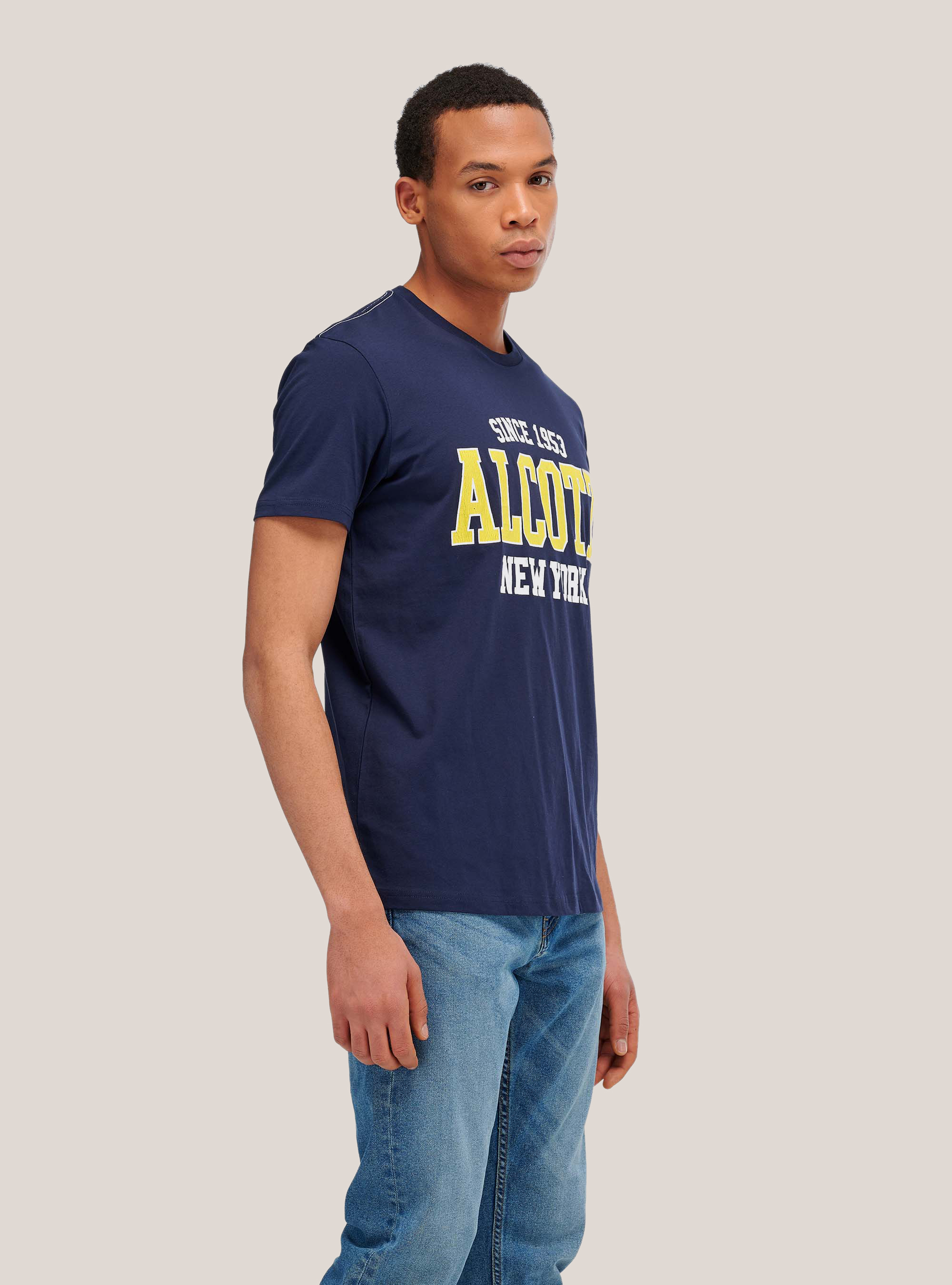 T-Shirt mit Alcott-Logo, C0217 BLUE