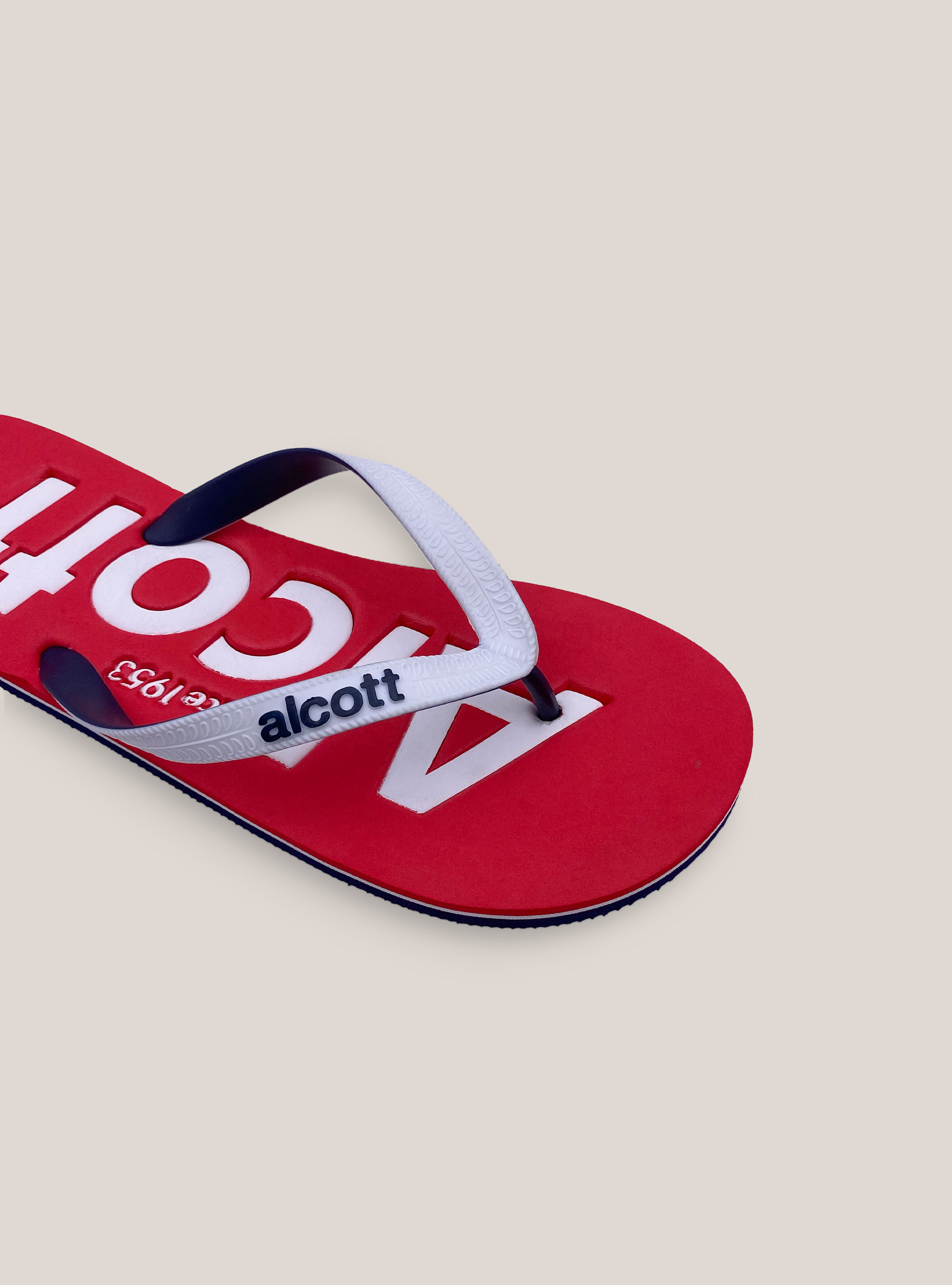 Infradito con logo, C3377 RED