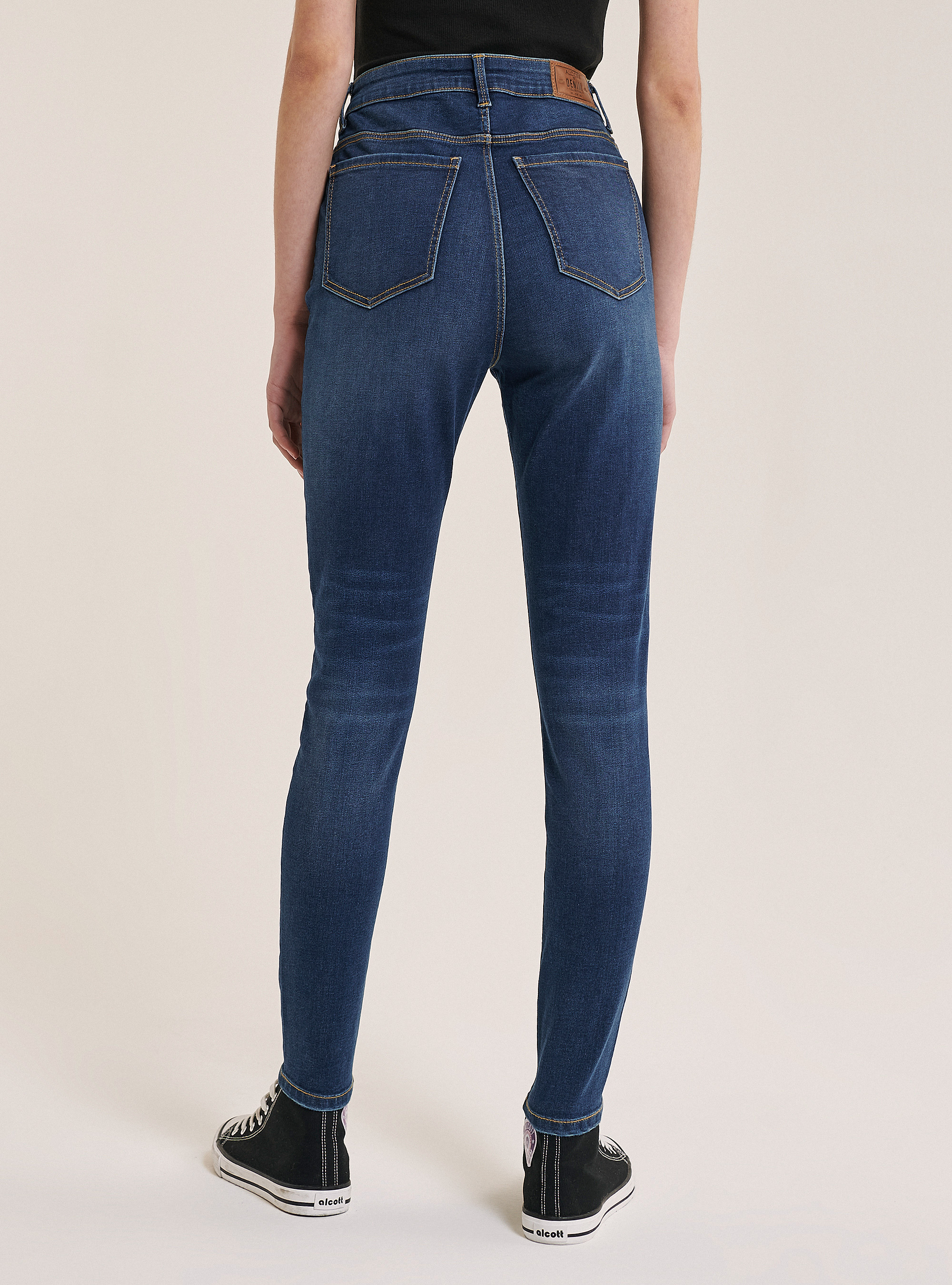 Jeans super hight waist, C241 BLUE