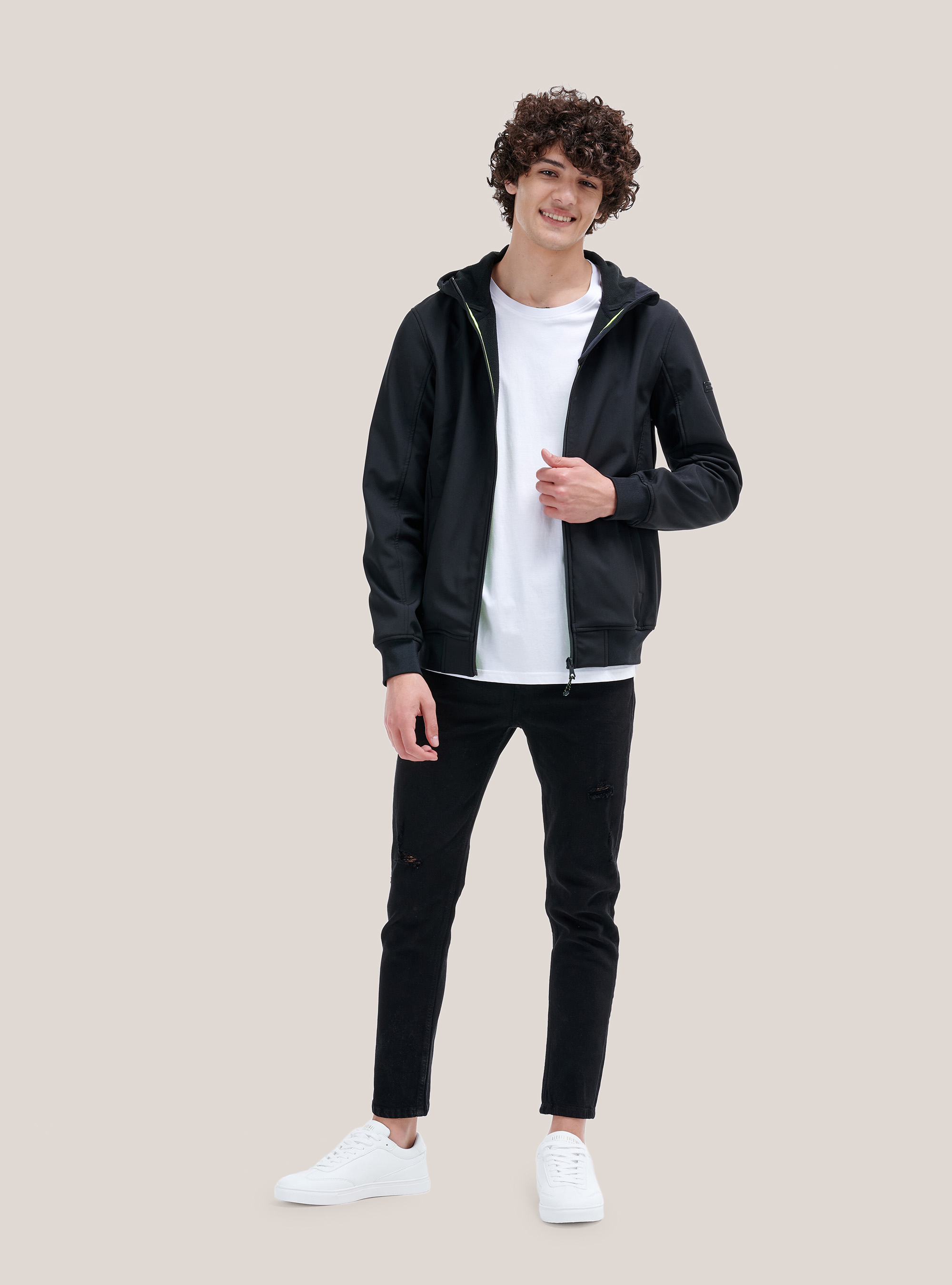 T-shirt with city print, WHITE