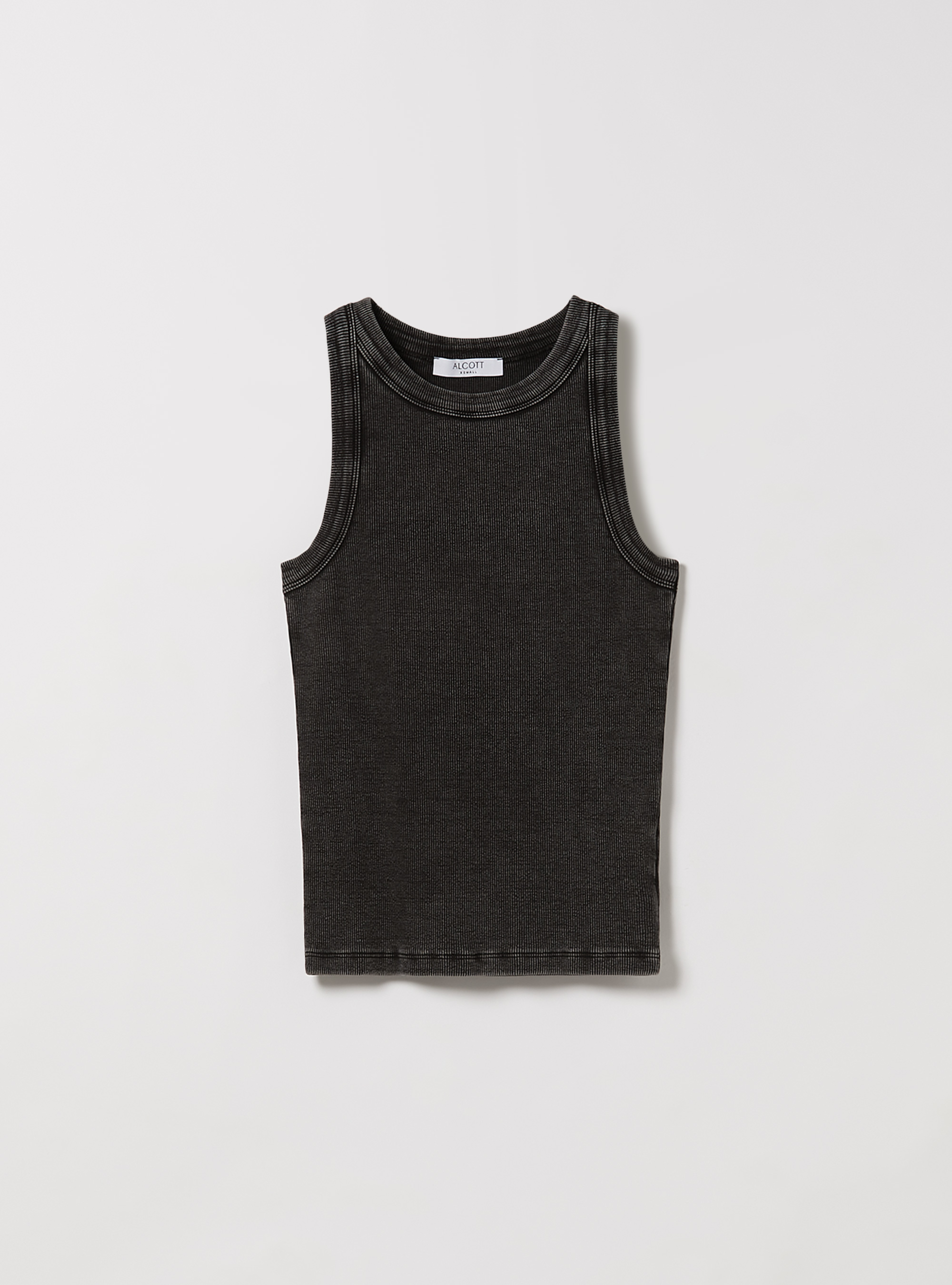 D&eacute;bardeur &agrave; cotes d&eacute;lav&eacute;es, BK1 BLACK