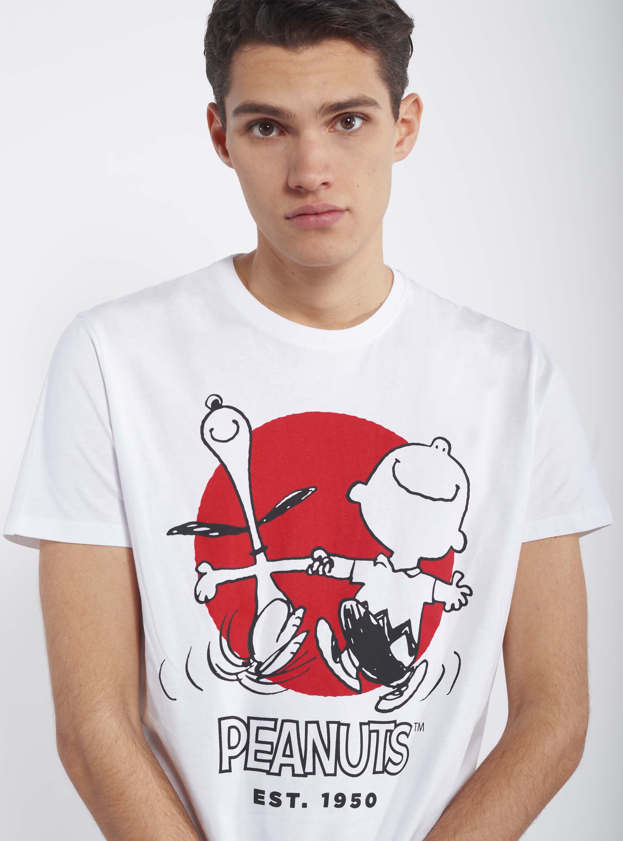 T-shirt Snoopy and Linus, WHITE