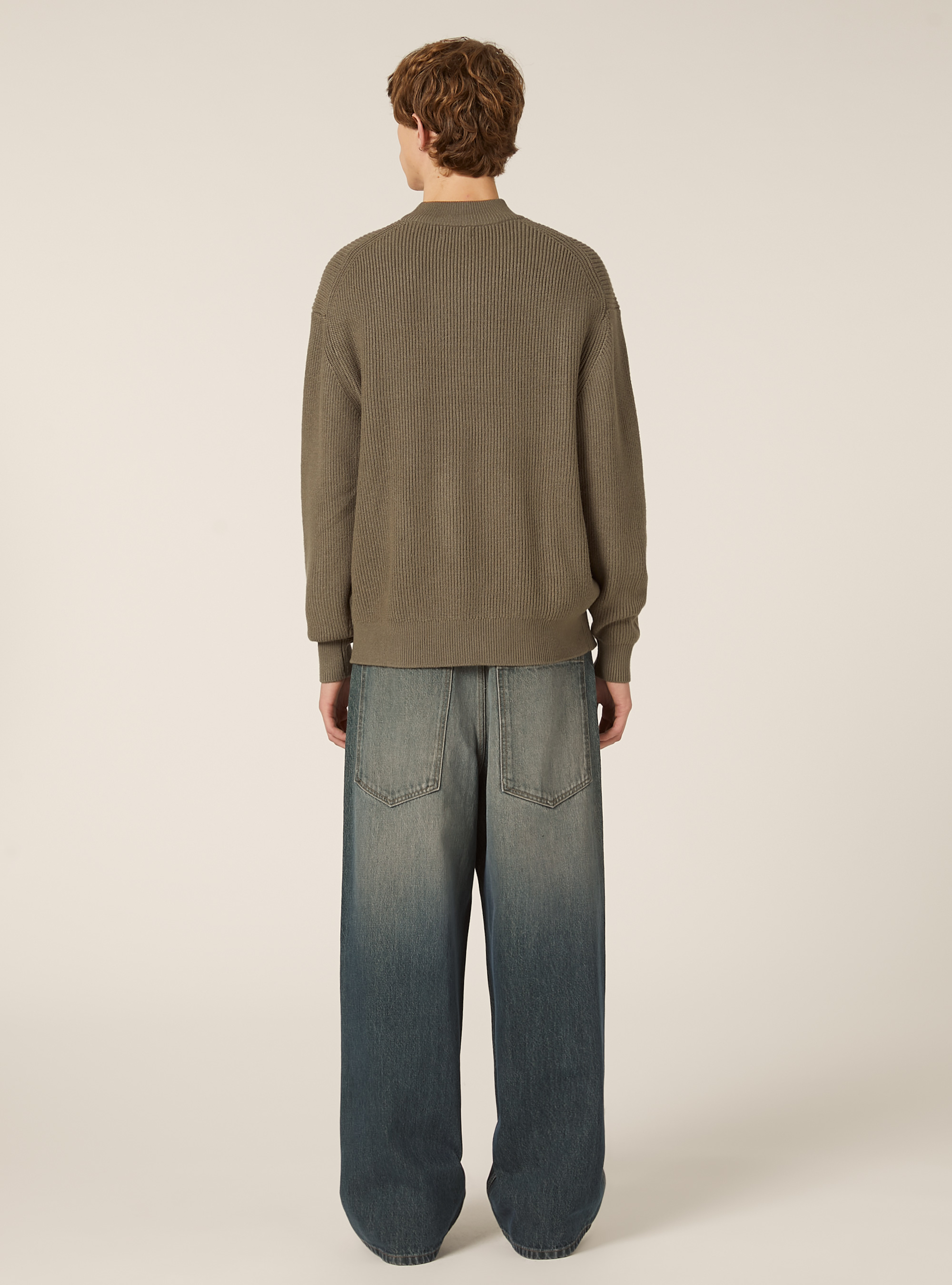 Soft mid-neck pullover, KY2 KAKY MEDIUM