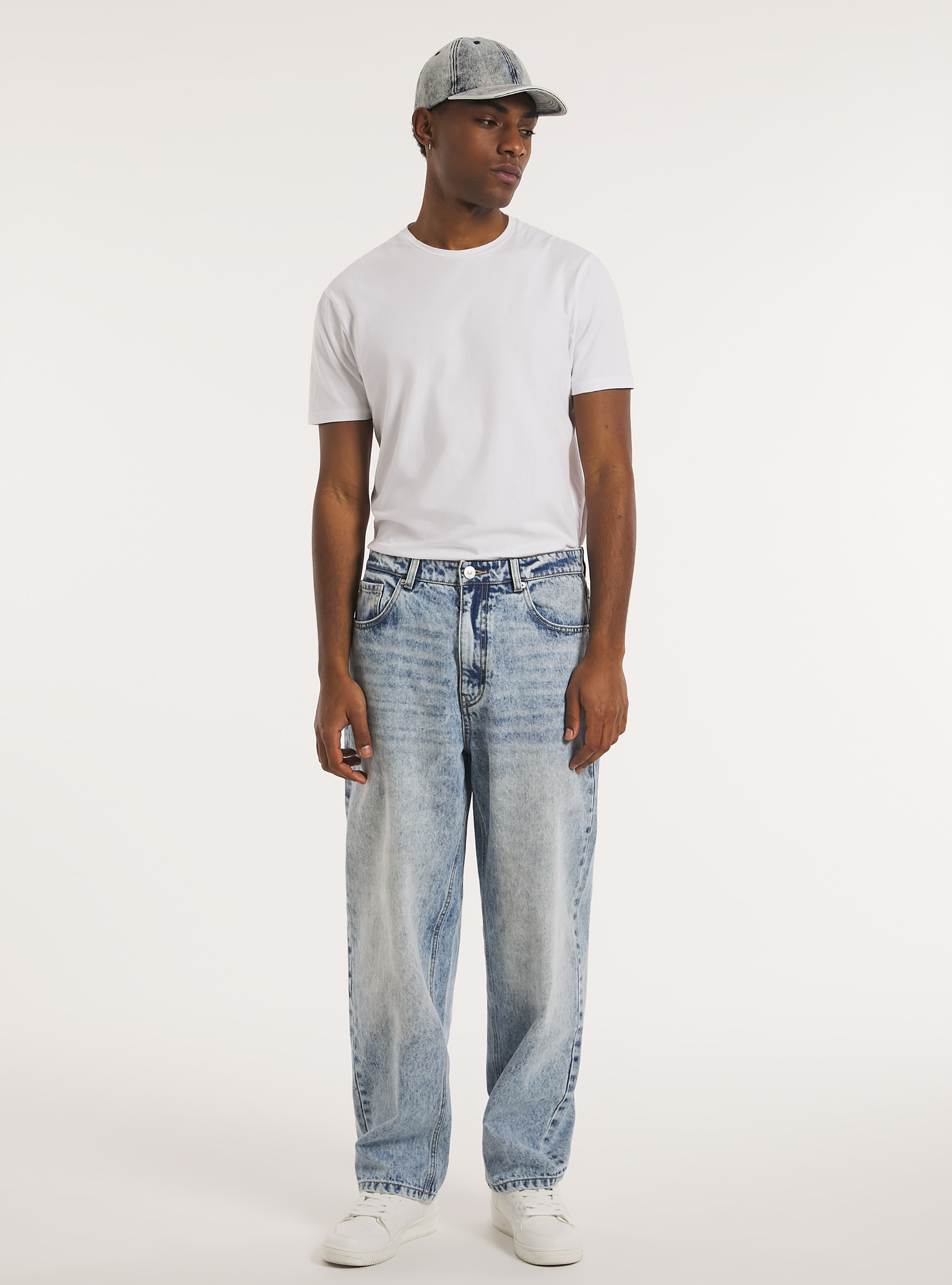 Baggy fit jeans, D006 AZURE