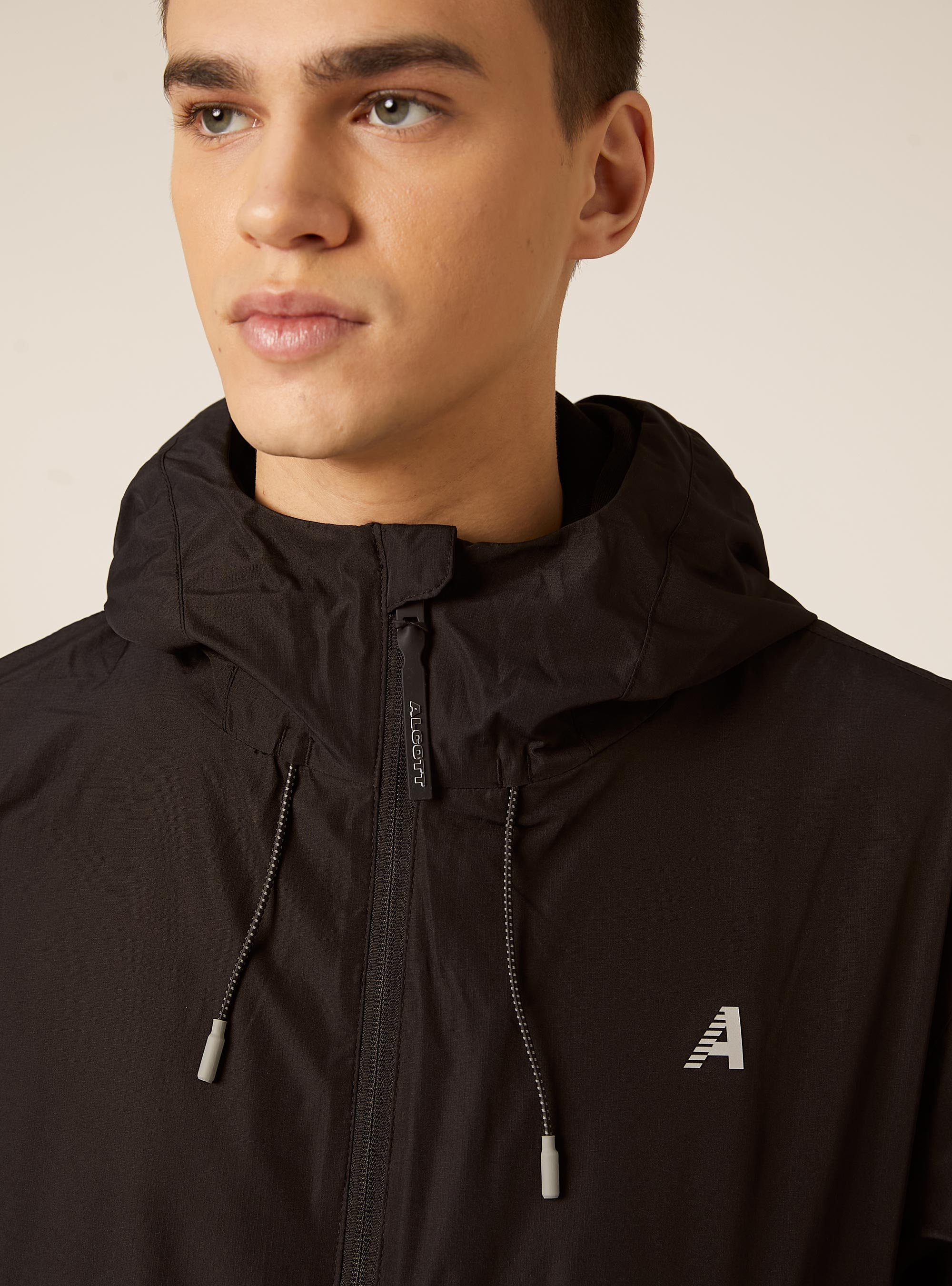 Giubbotto tecnico con cappuccio, BK1 BLACK