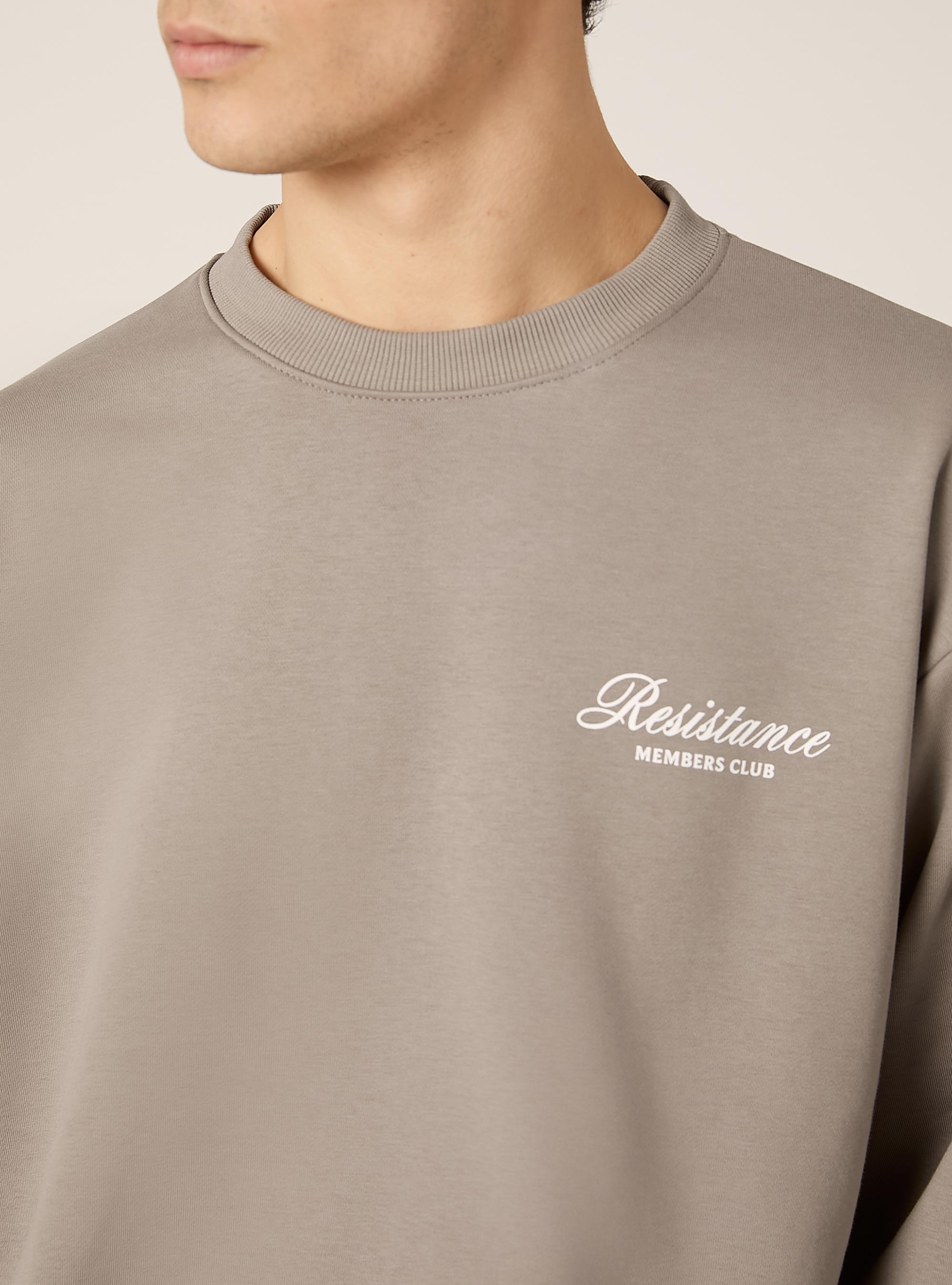 Boxy fit sweatshirt with print, GY2 GREY MEDIUM