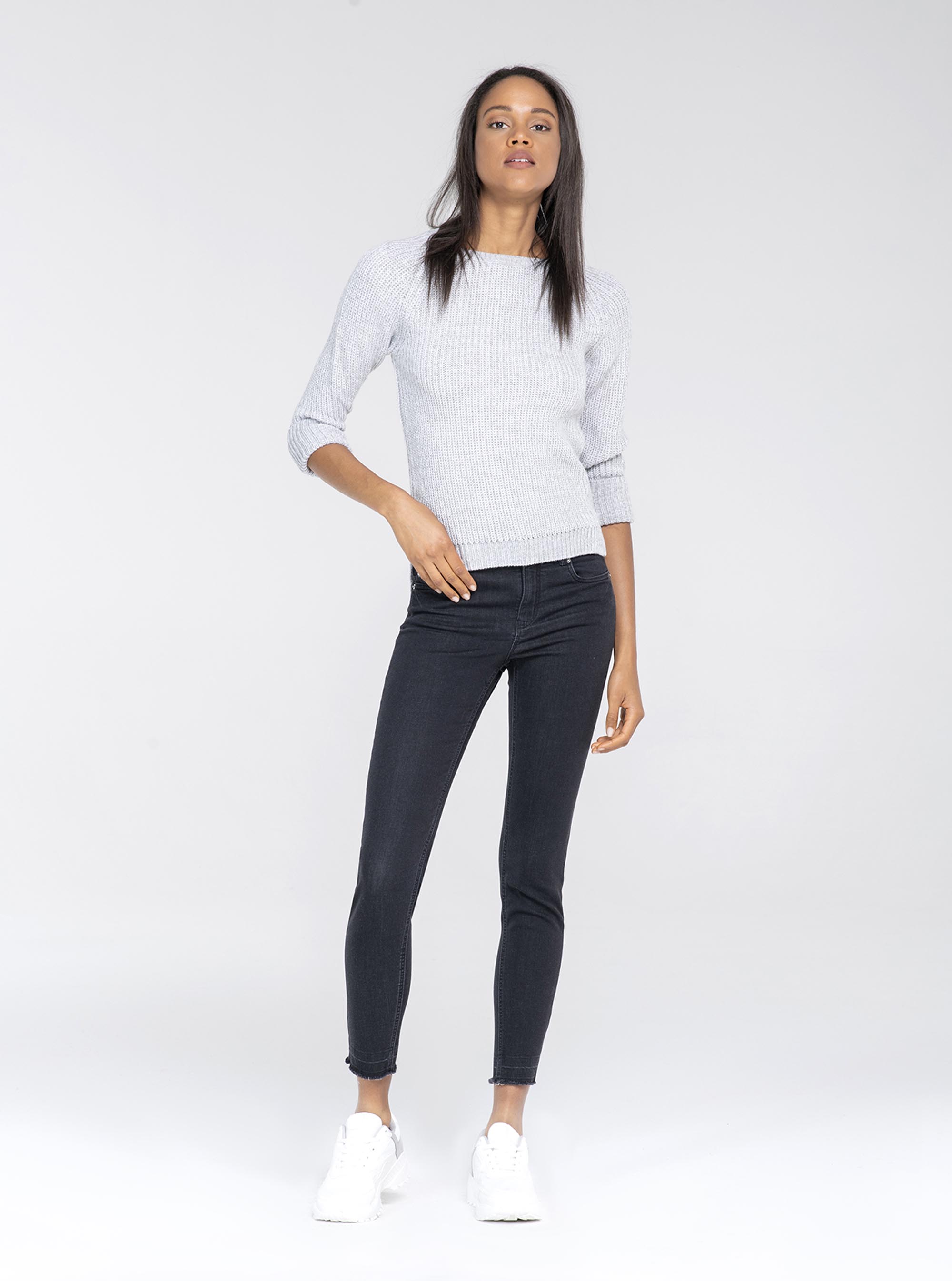 Pullover zip dietro, PERLA