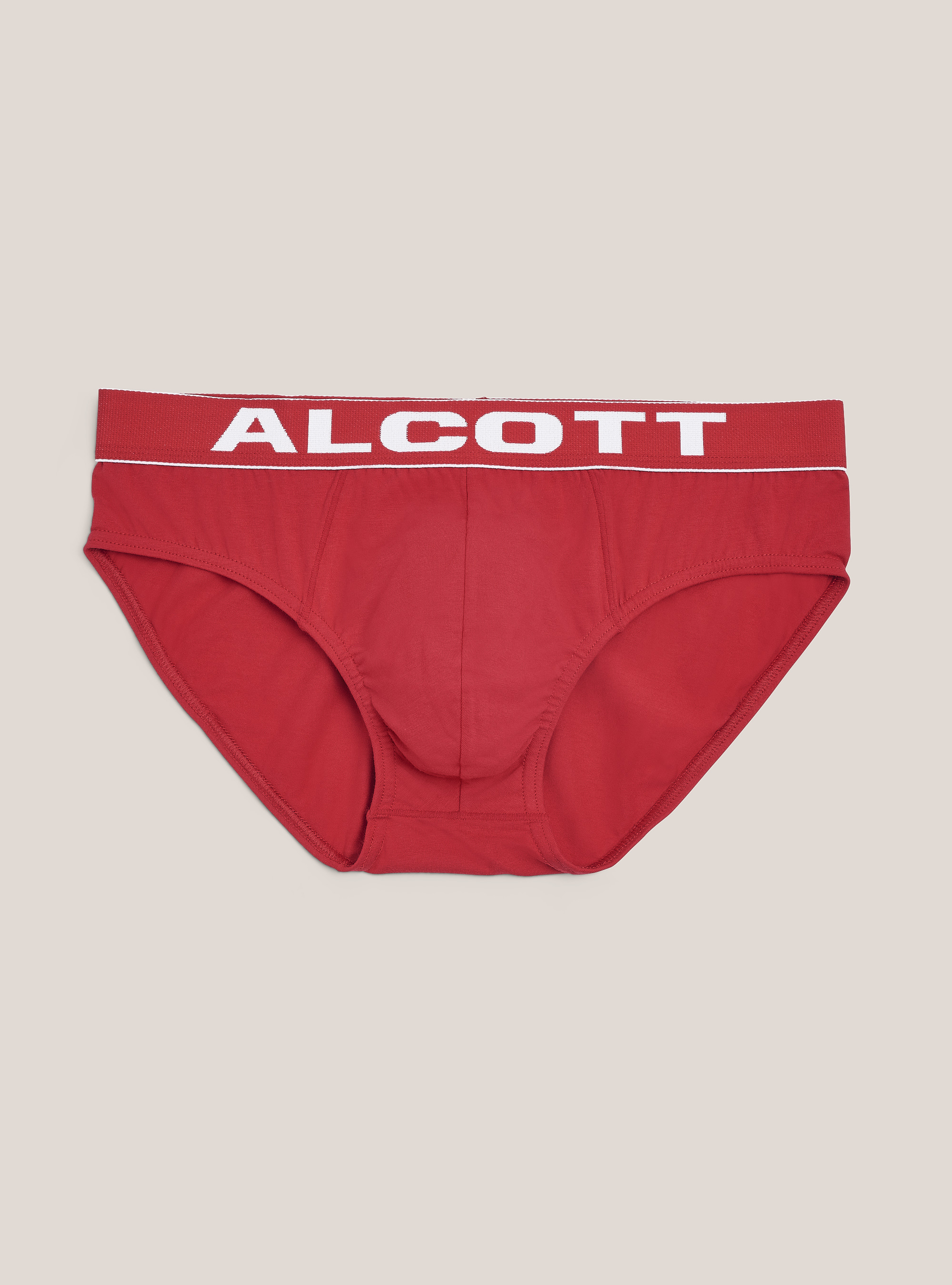 Elastic cotton slip with logo, RED