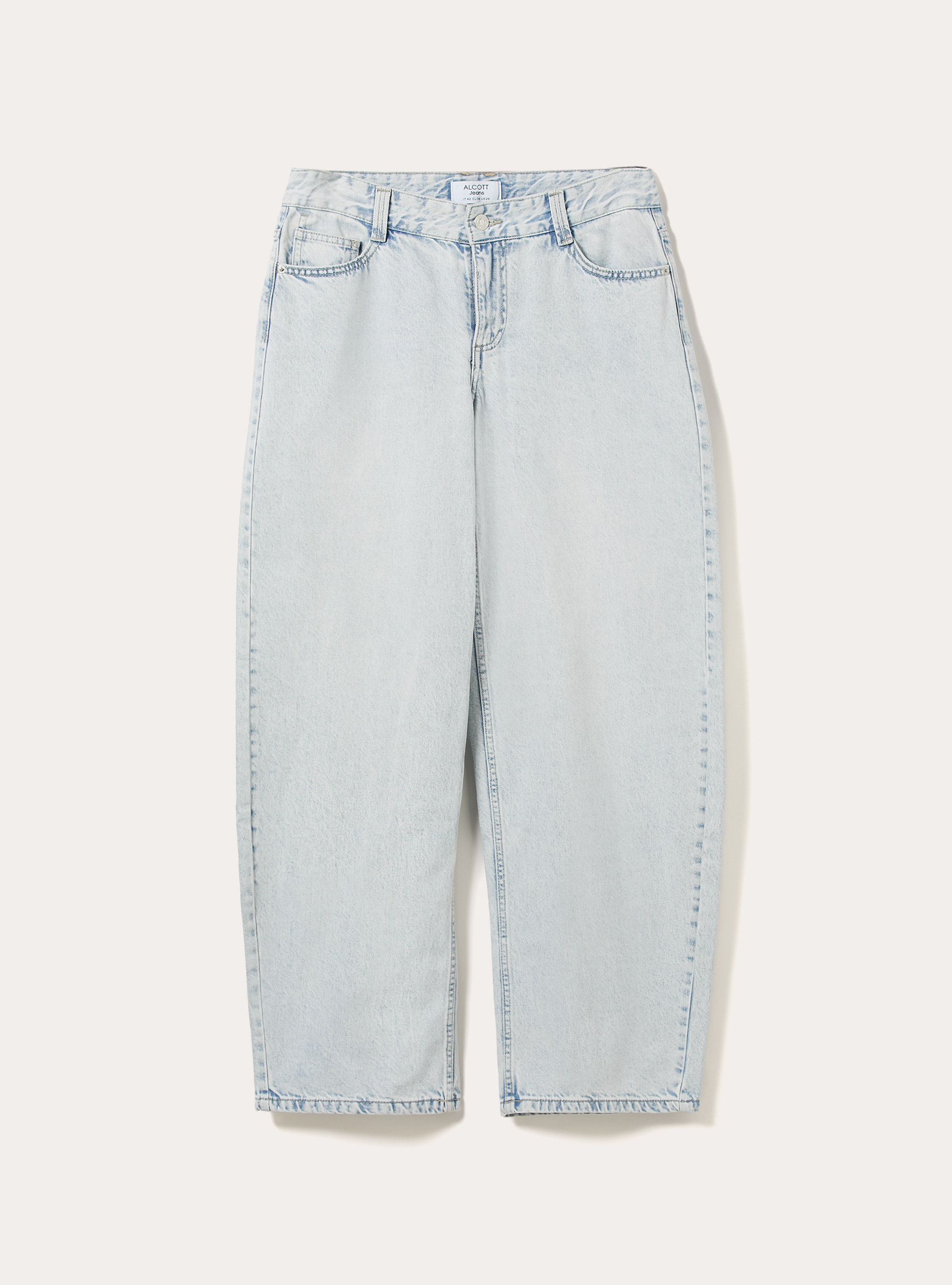 Jeans baggy barrel, D007 LIGHT AZURE