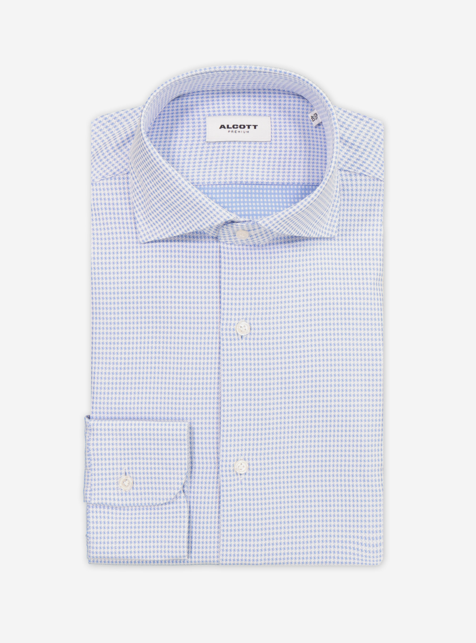 CAMISA DE ALGODÓN DE FANTASÍA, CELESTE