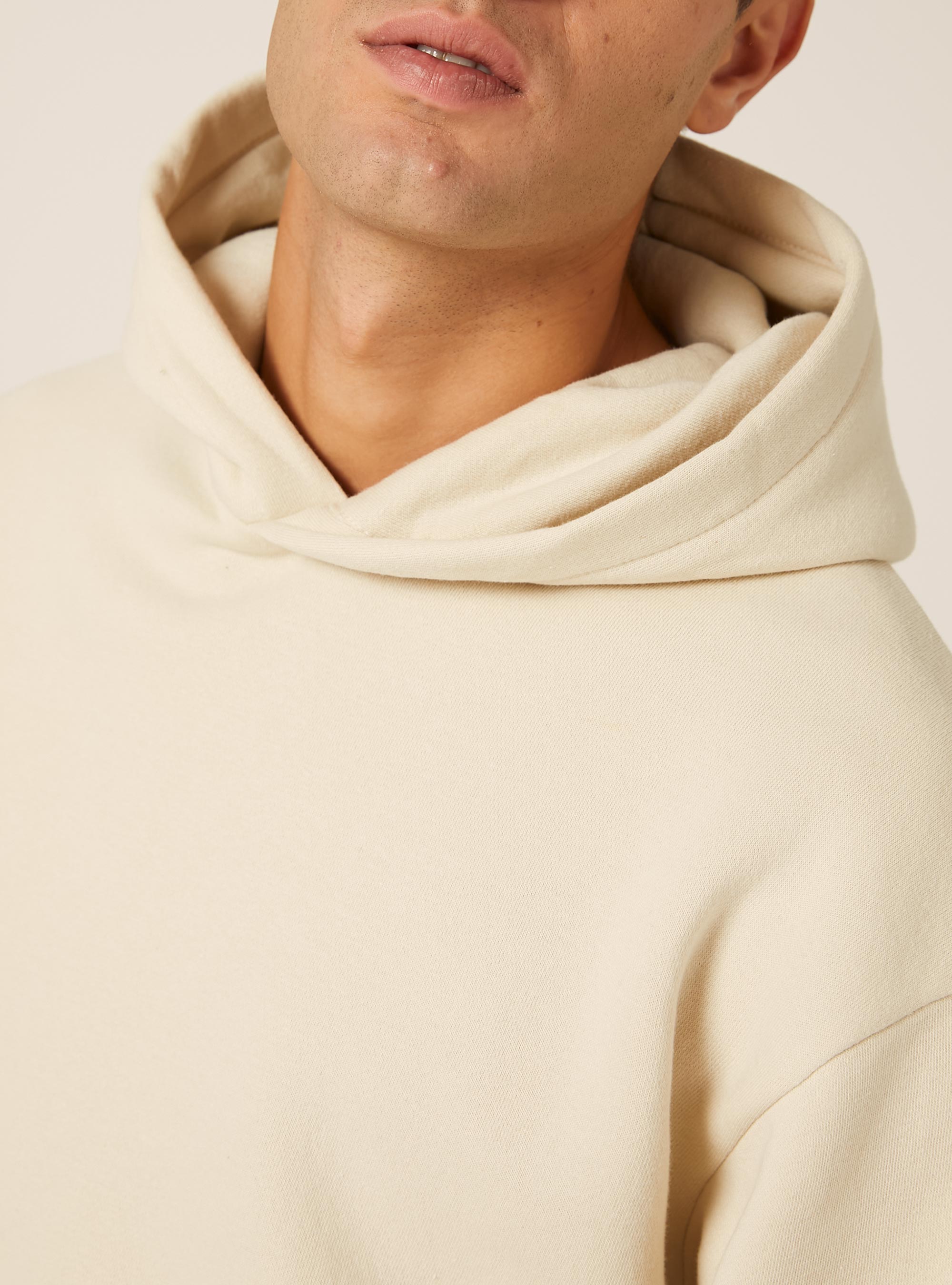 Boxy fit hoodie, CR3 CREAM LIGHT