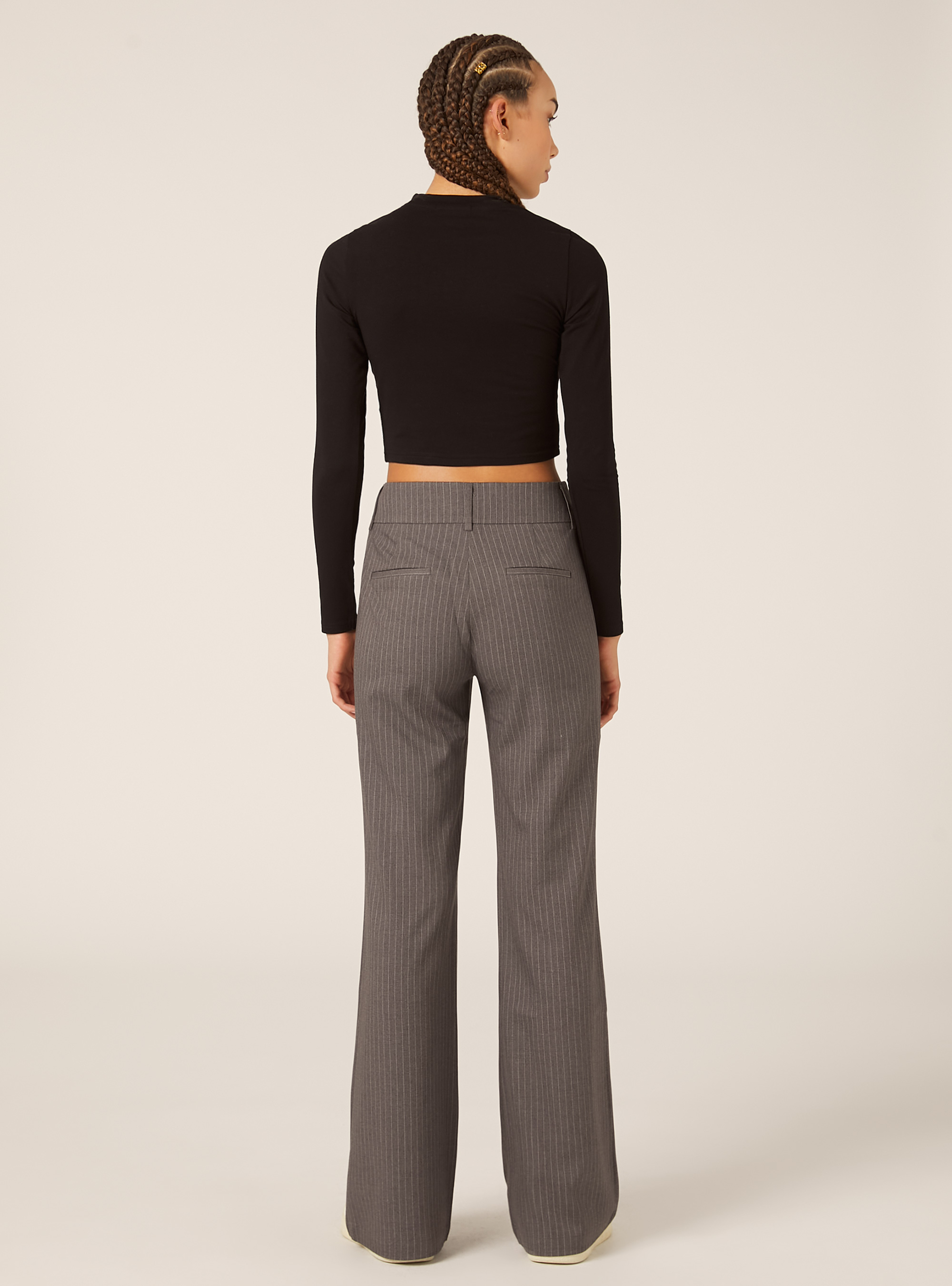 Pantaloni flare fit fantasia, MGY1 GREY MEL DARK