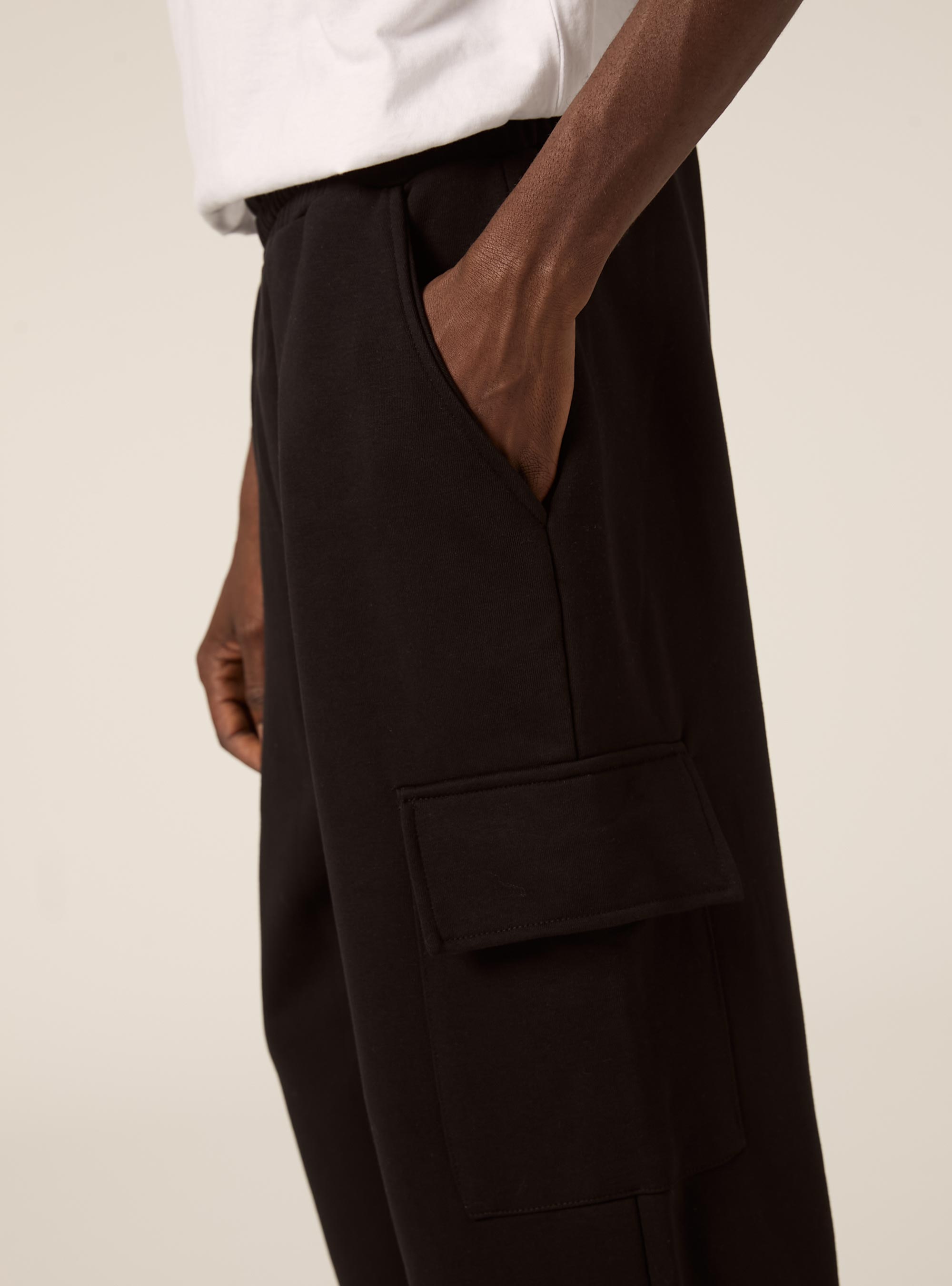 Loose-fit joggers with large pockets, BK1 BLACK