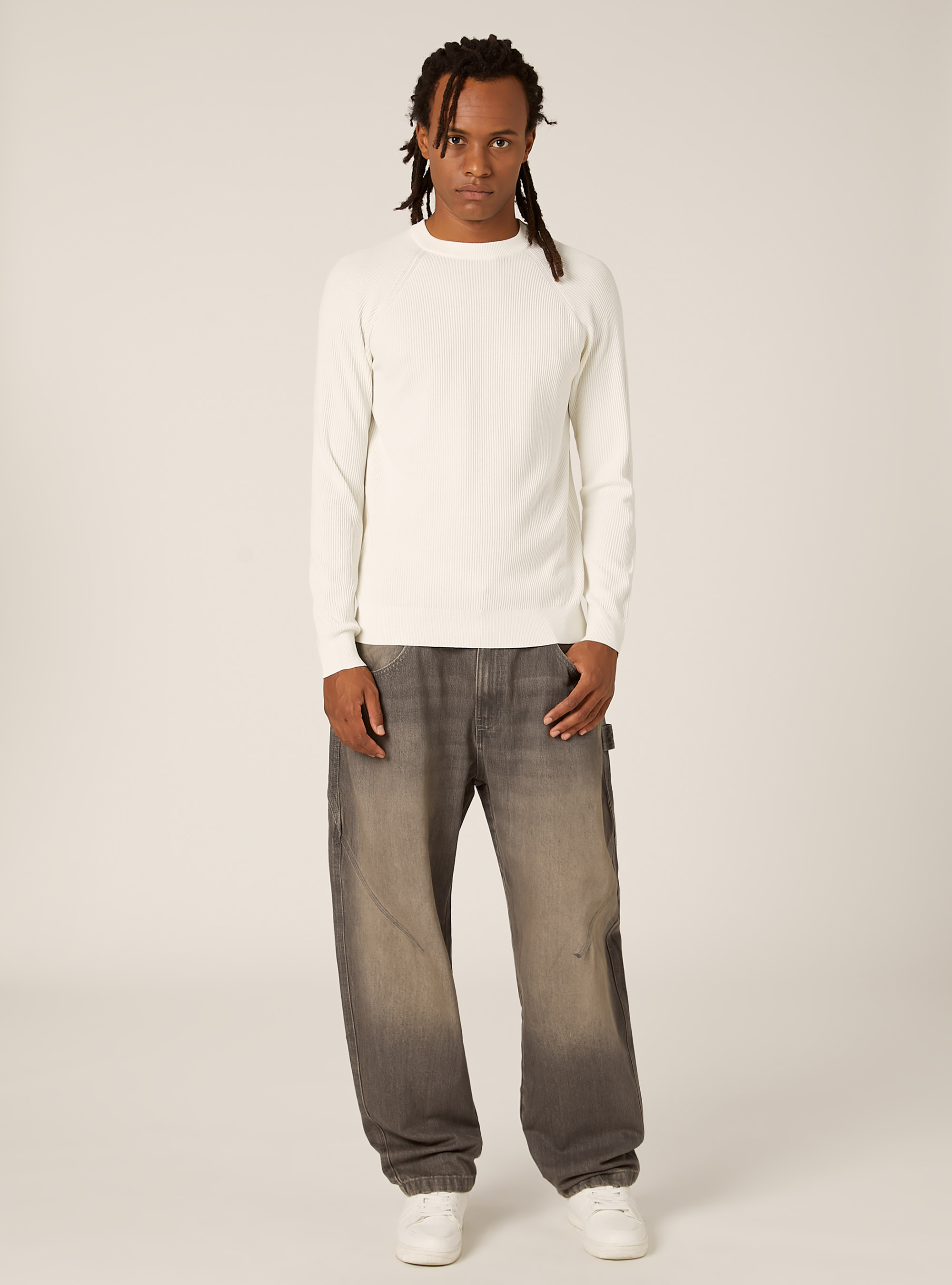 Jersey ligero de canalé, WH2 WHITE