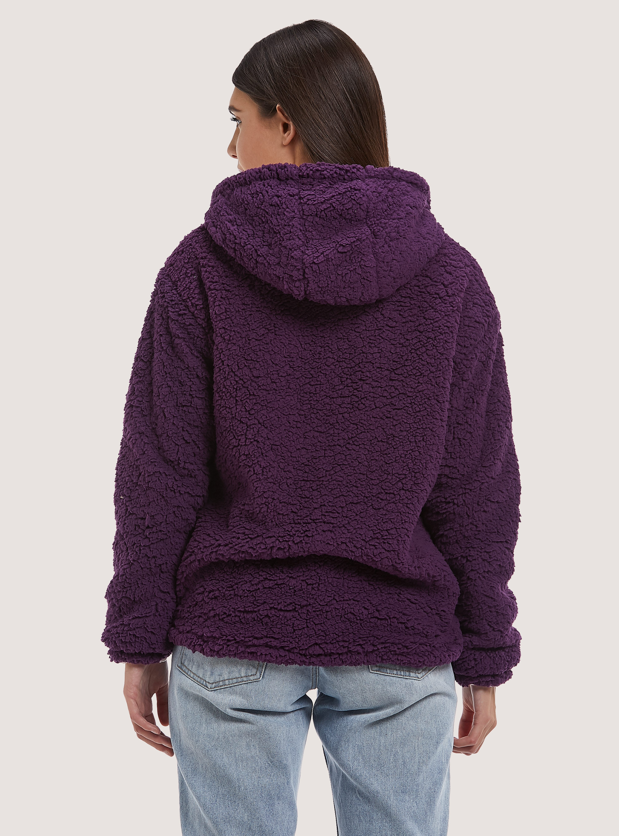 Giubbotto bomber in teddy, VI3 VIOLET LIGHT