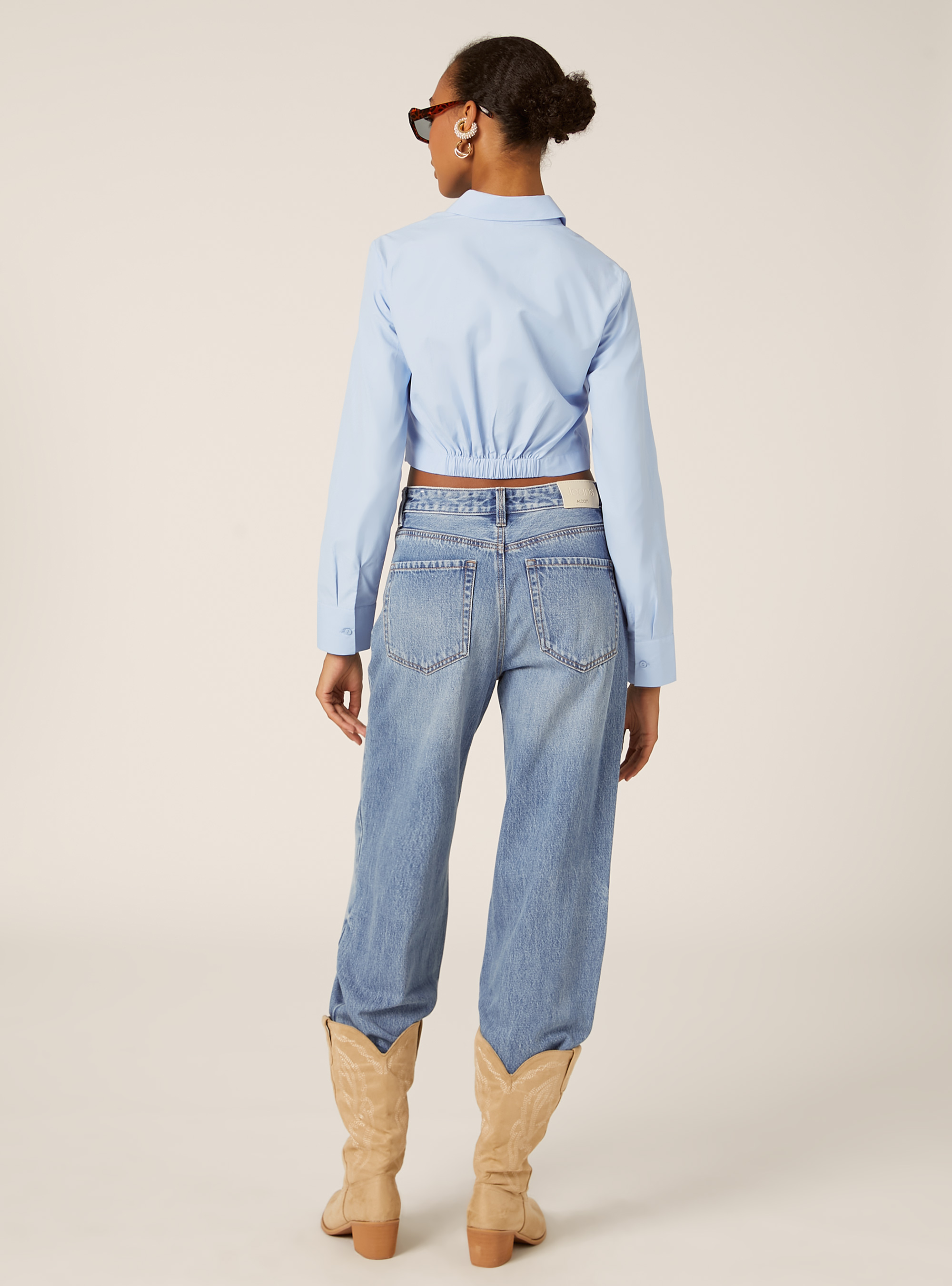 Camisa corta de popelín, AZ3 AZURE LIGHT