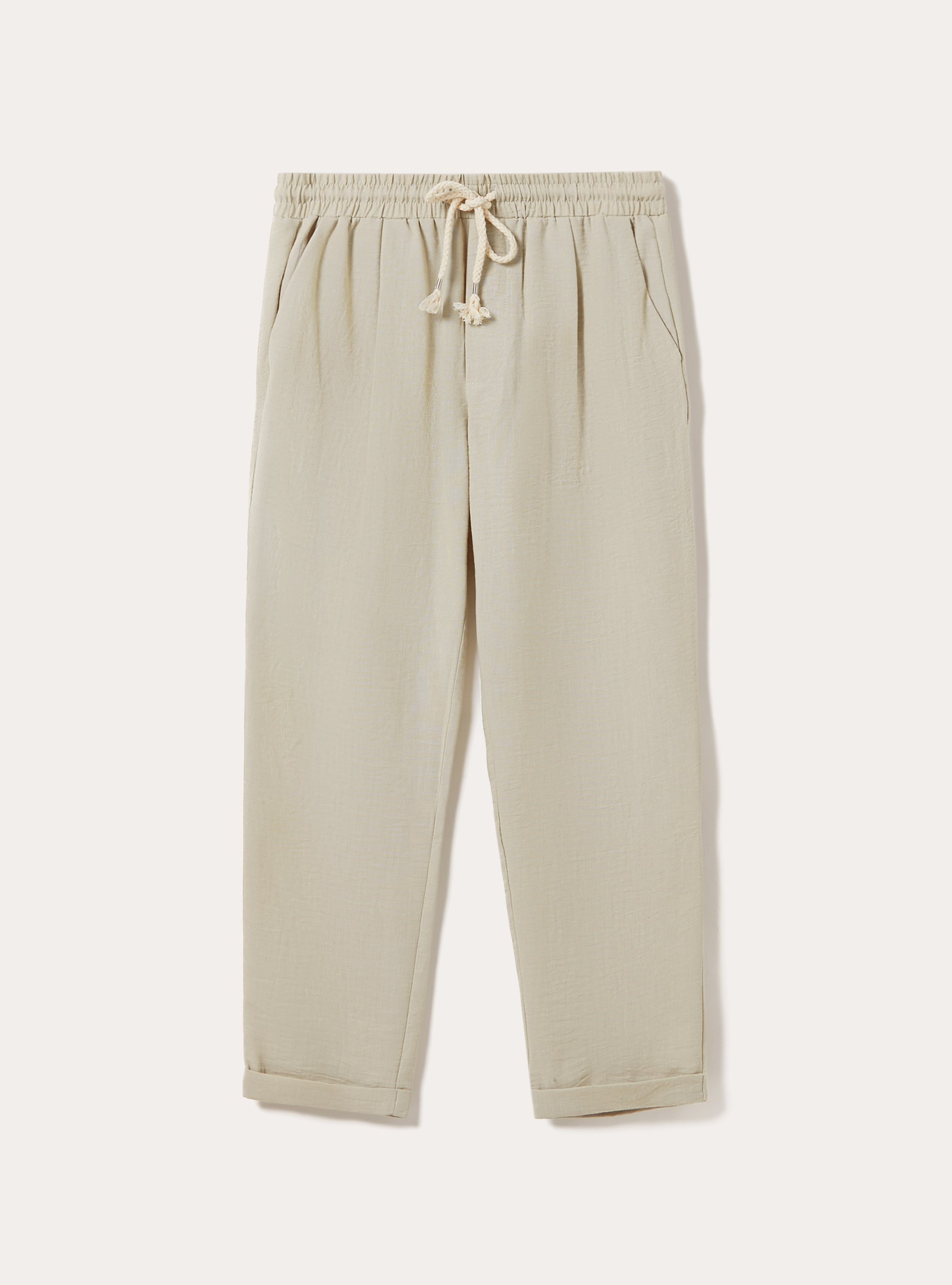 Lightweight joggers with elastic waistband, BG3 BEIGE LIGHT