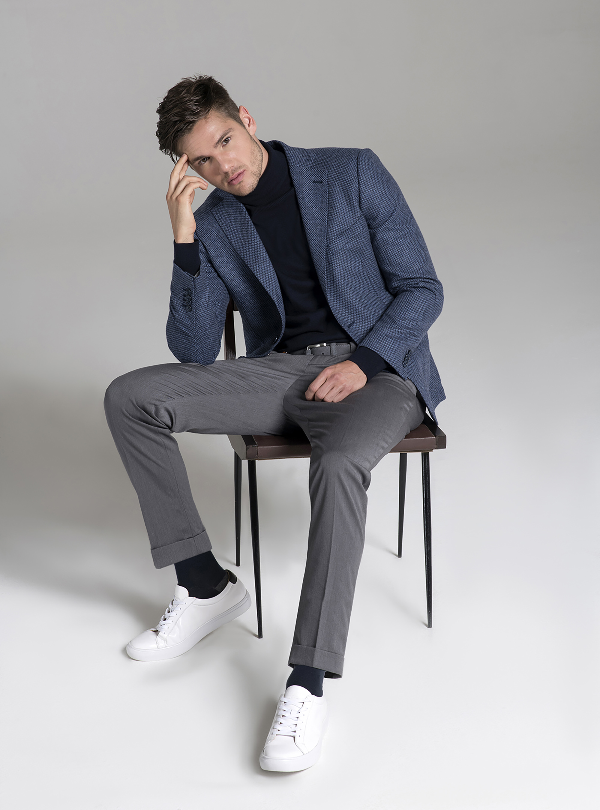 Giacca in lana, BLU MARINO