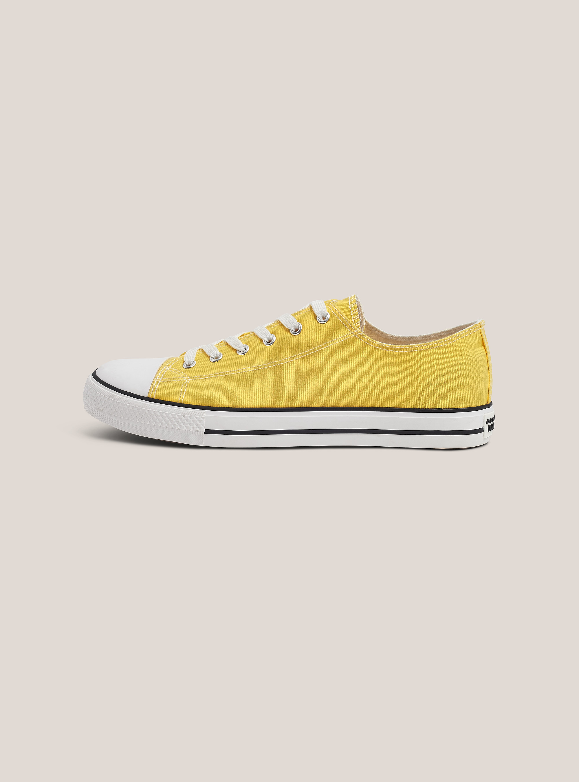 Low trainers in light fabric, C7750 YELLOW