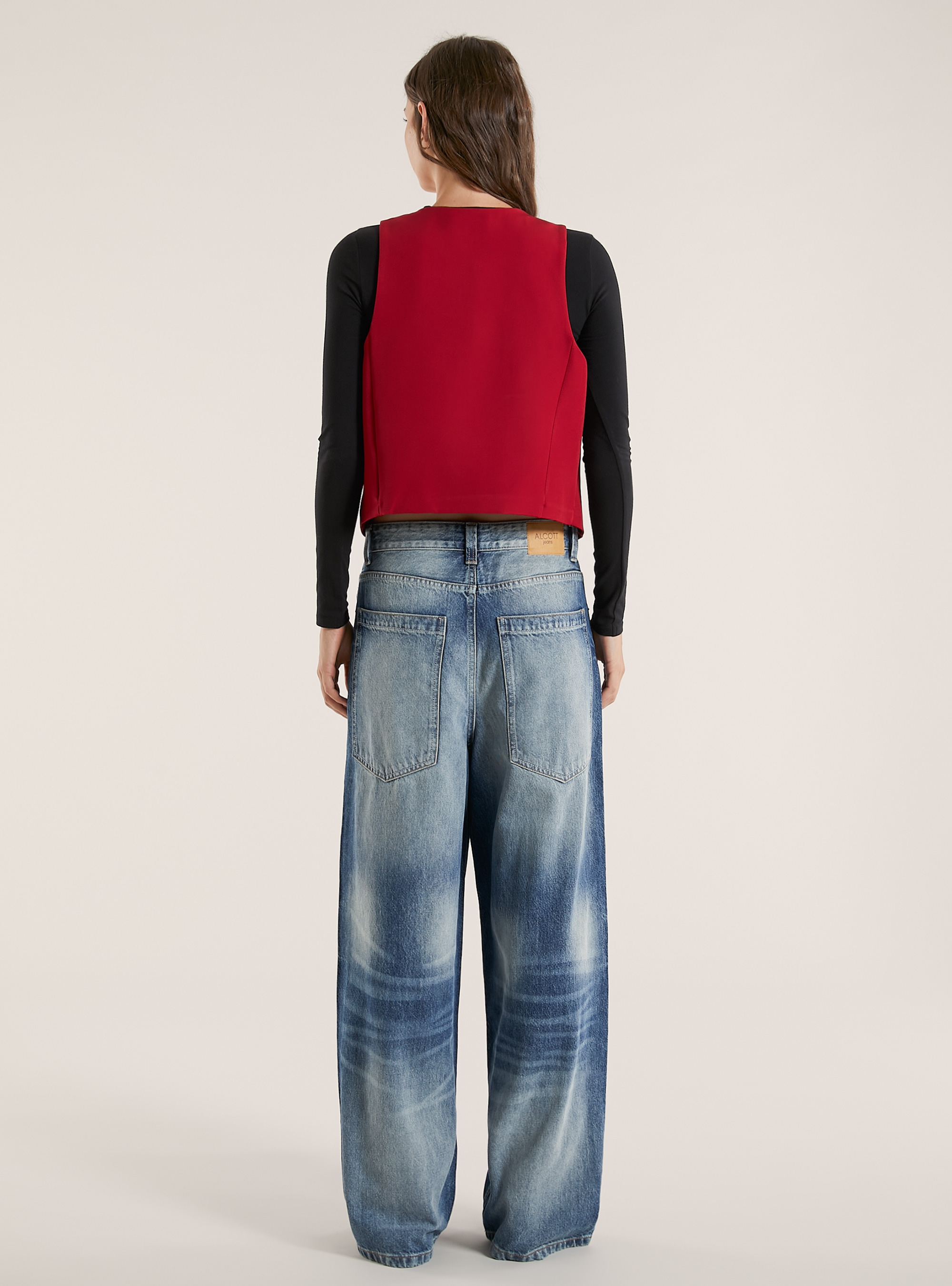 Tailored vest, BO1 BORDEAUX DARK