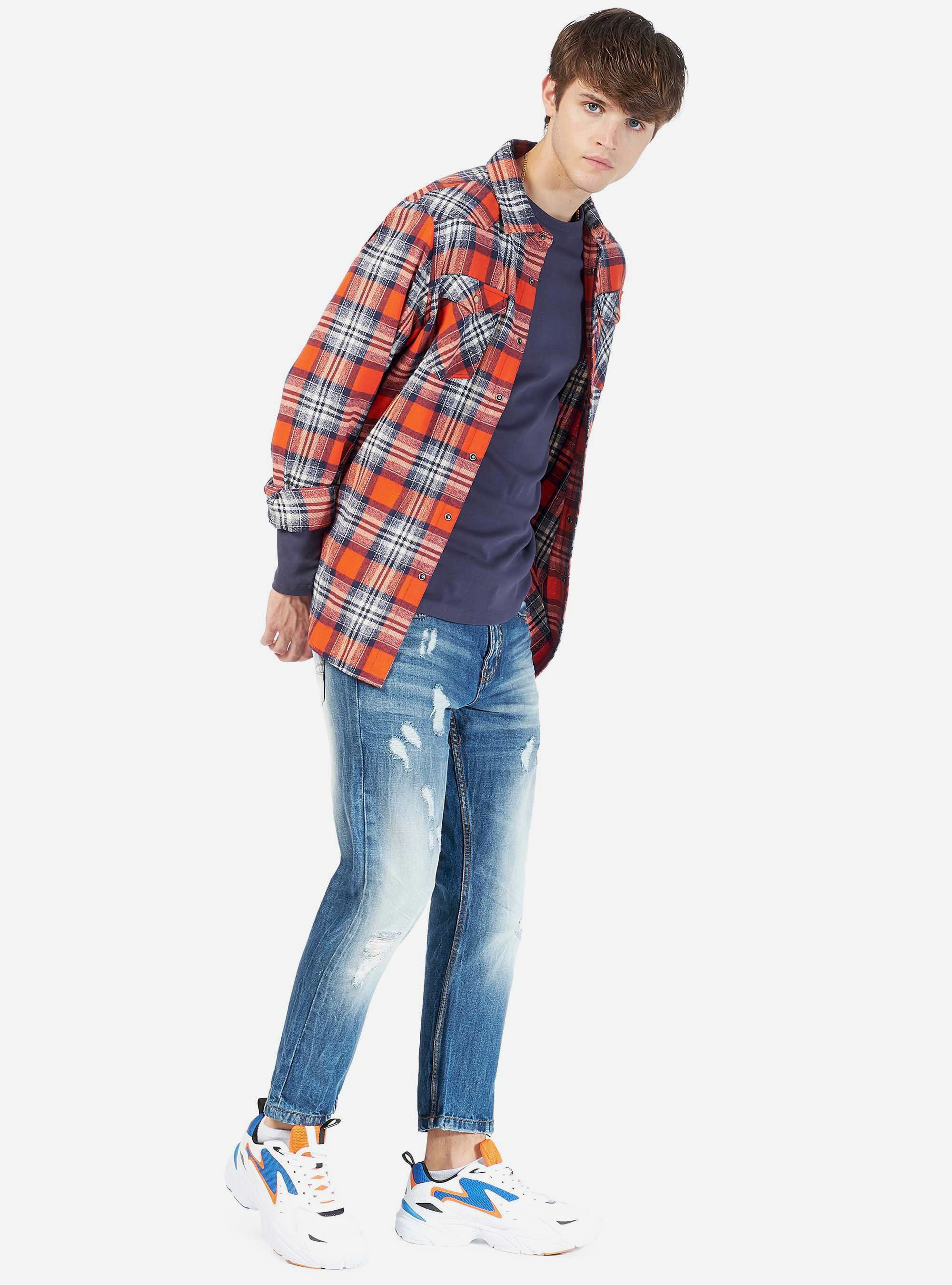 BASIC T-SHIRT LONG SLEEVE, BLUE