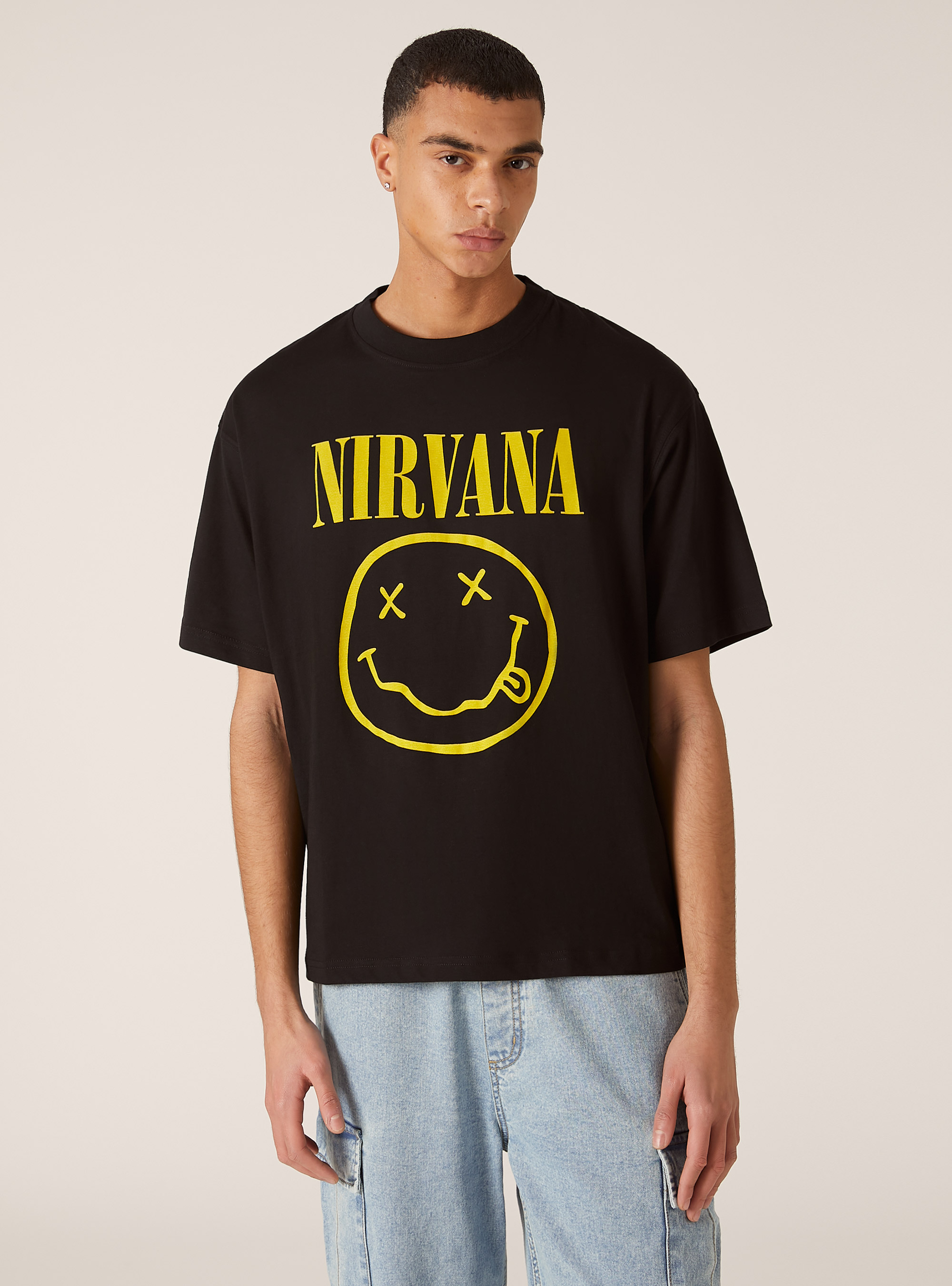 Nirvana / Alcott boxy fit T-shirt, BK1 BLACK