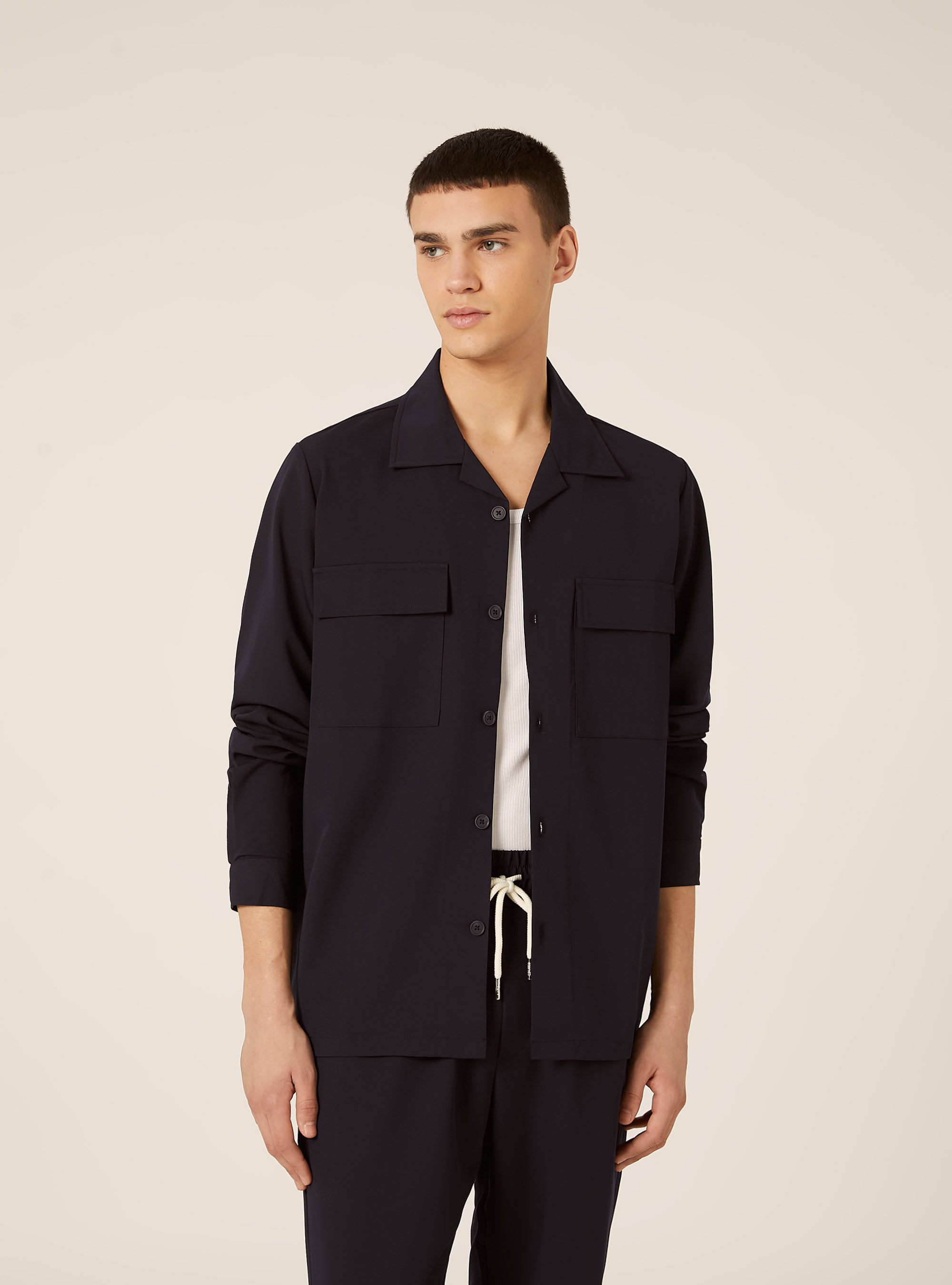 Camisa con bolsillos grandes, NA1 NAVY DARK