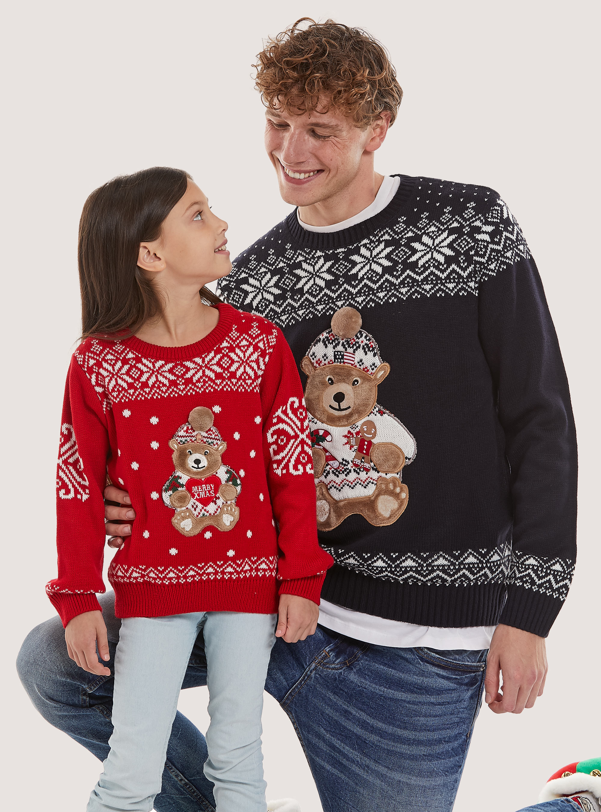 Jersey de peluche Colecci&oacute;n Familiar de Navidad, NA1 NAVY DARK