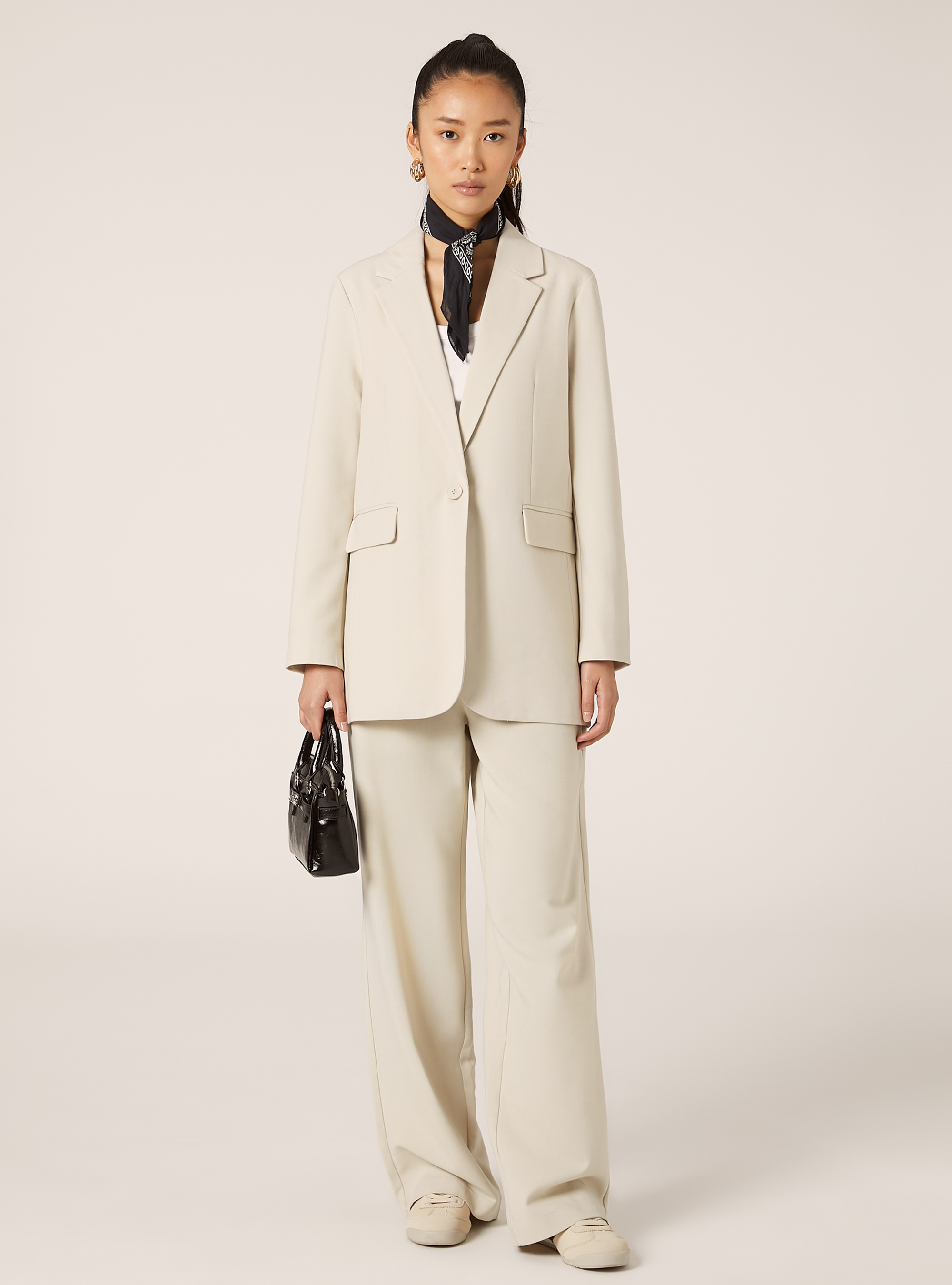 Single breasted regular fit blazer, BG3 BEIGE LIGHT