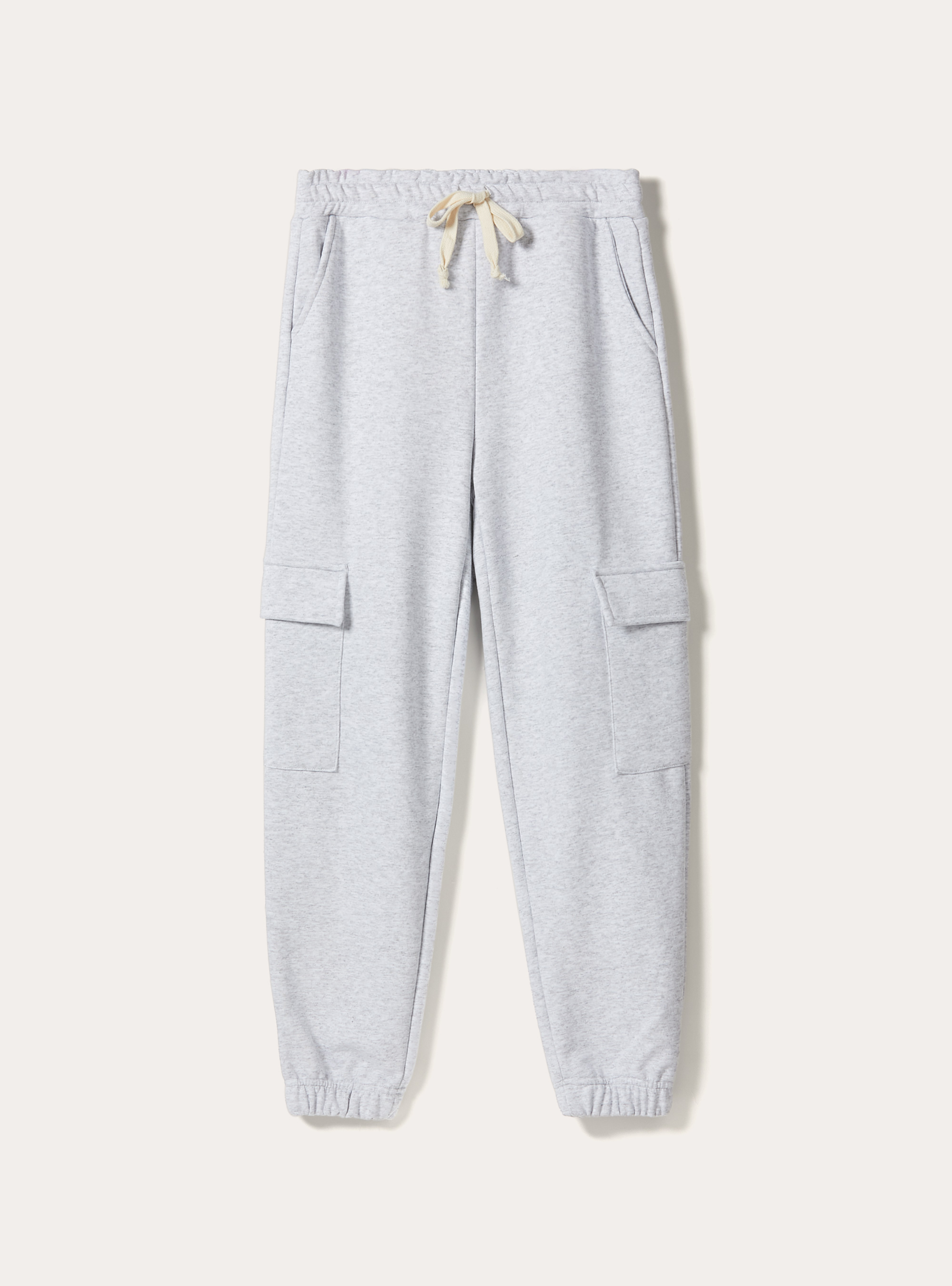 Pantaloni jogger cargo in felpa, MGY3 GREY MEL LIGHT