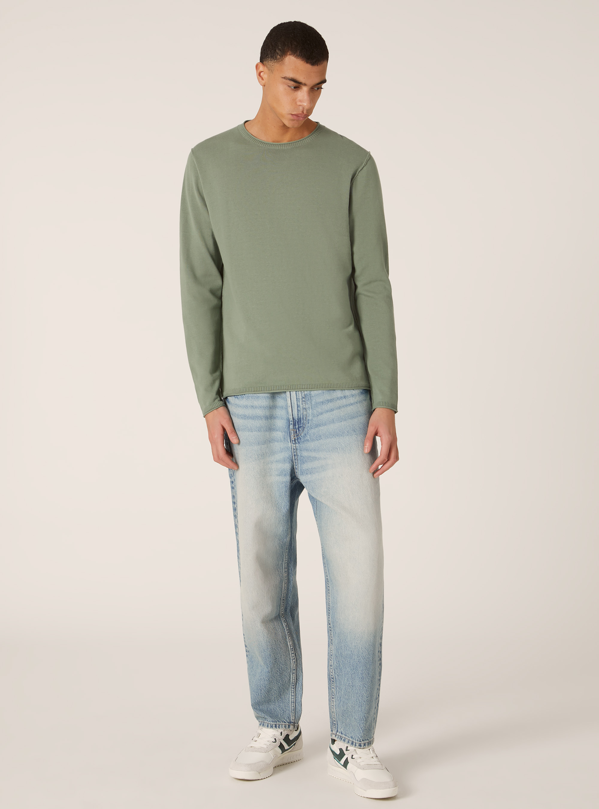 Pull en coton &agrave; col rond, KY3 KAKY LIGHT