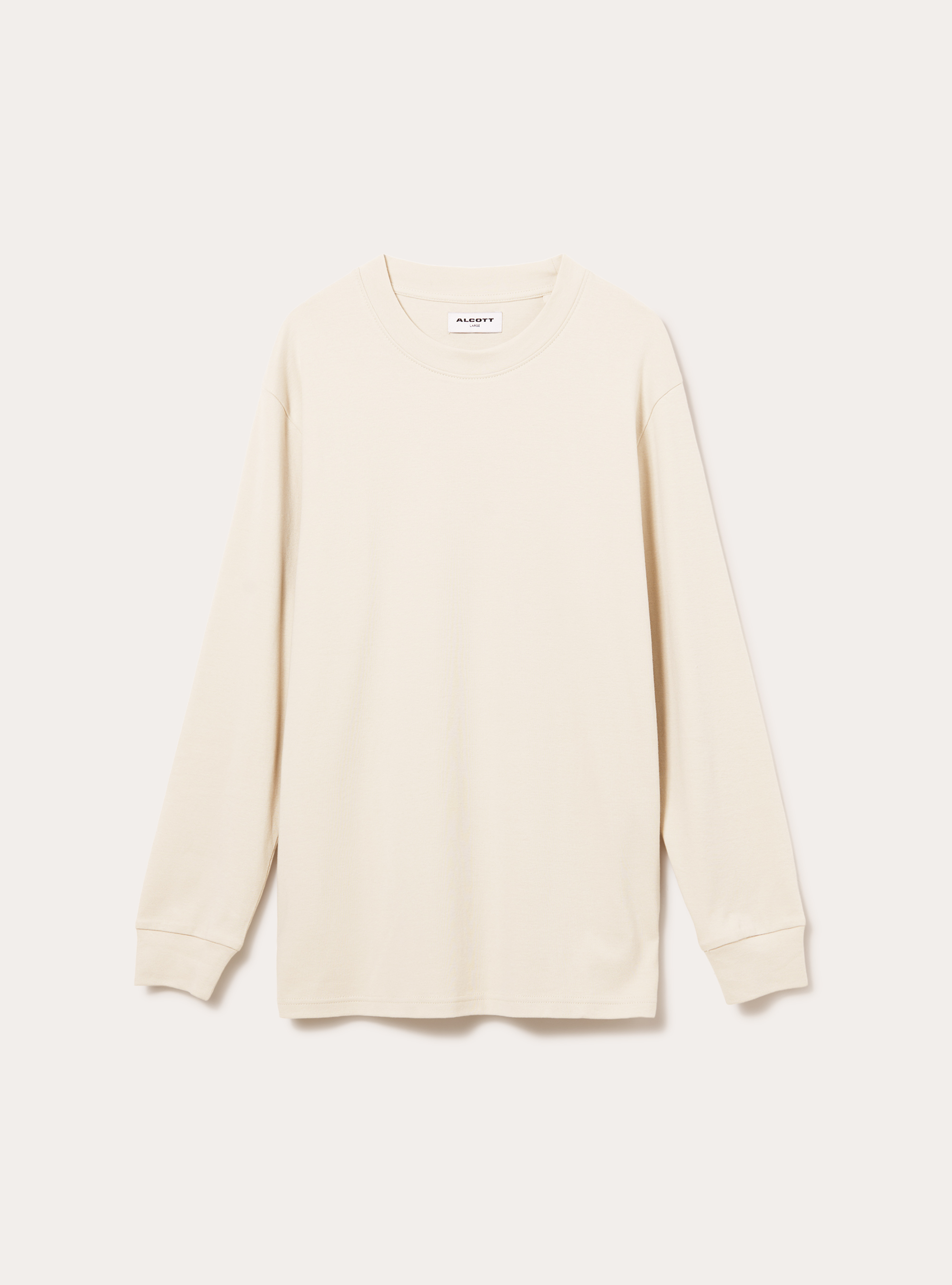 Long-sleeved cotton T-shirt, CR3 CREAM LIGHT