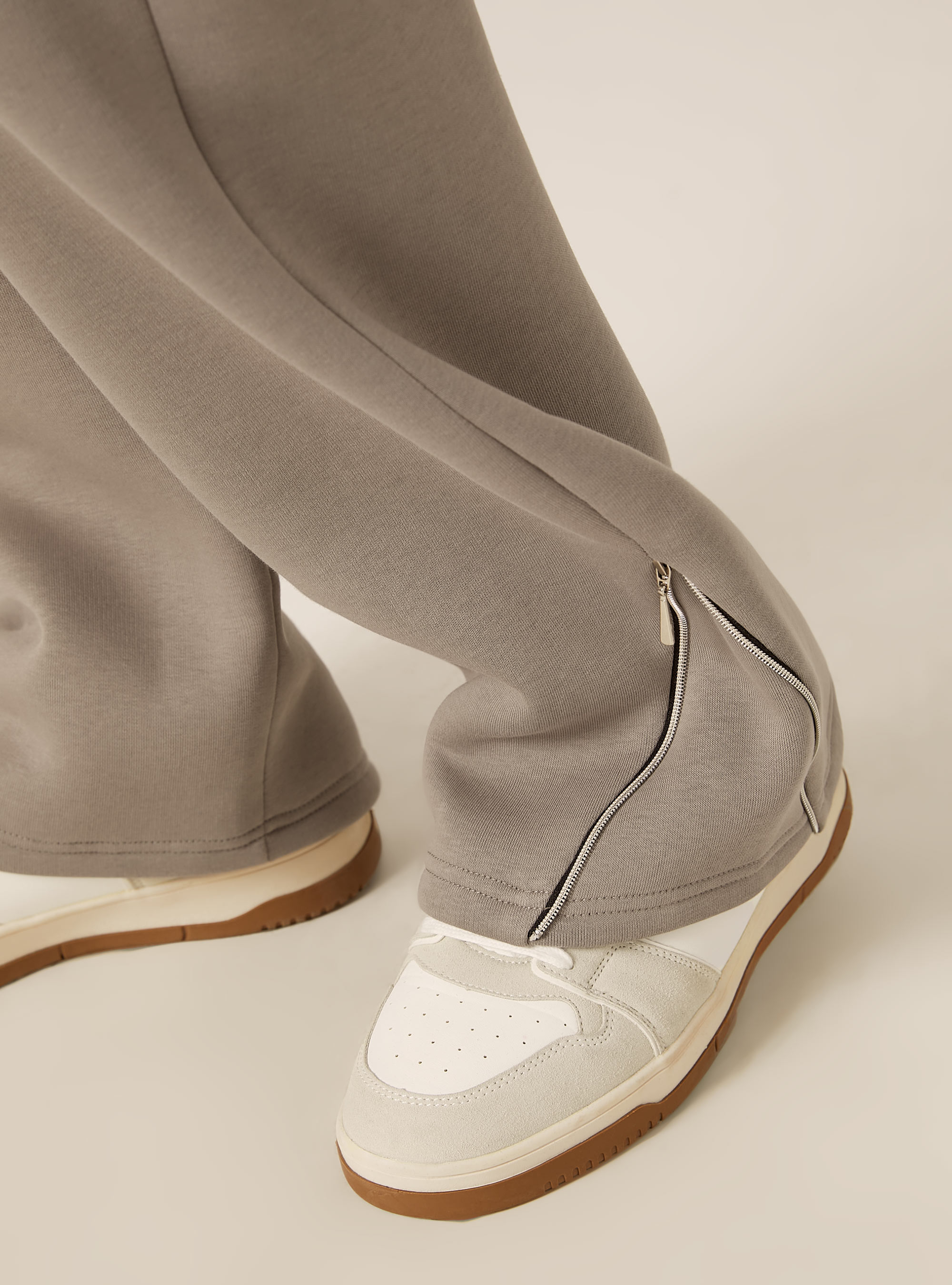 Pantalon jogger &agrave; jambes larges, GY2 GREY MEDIUM