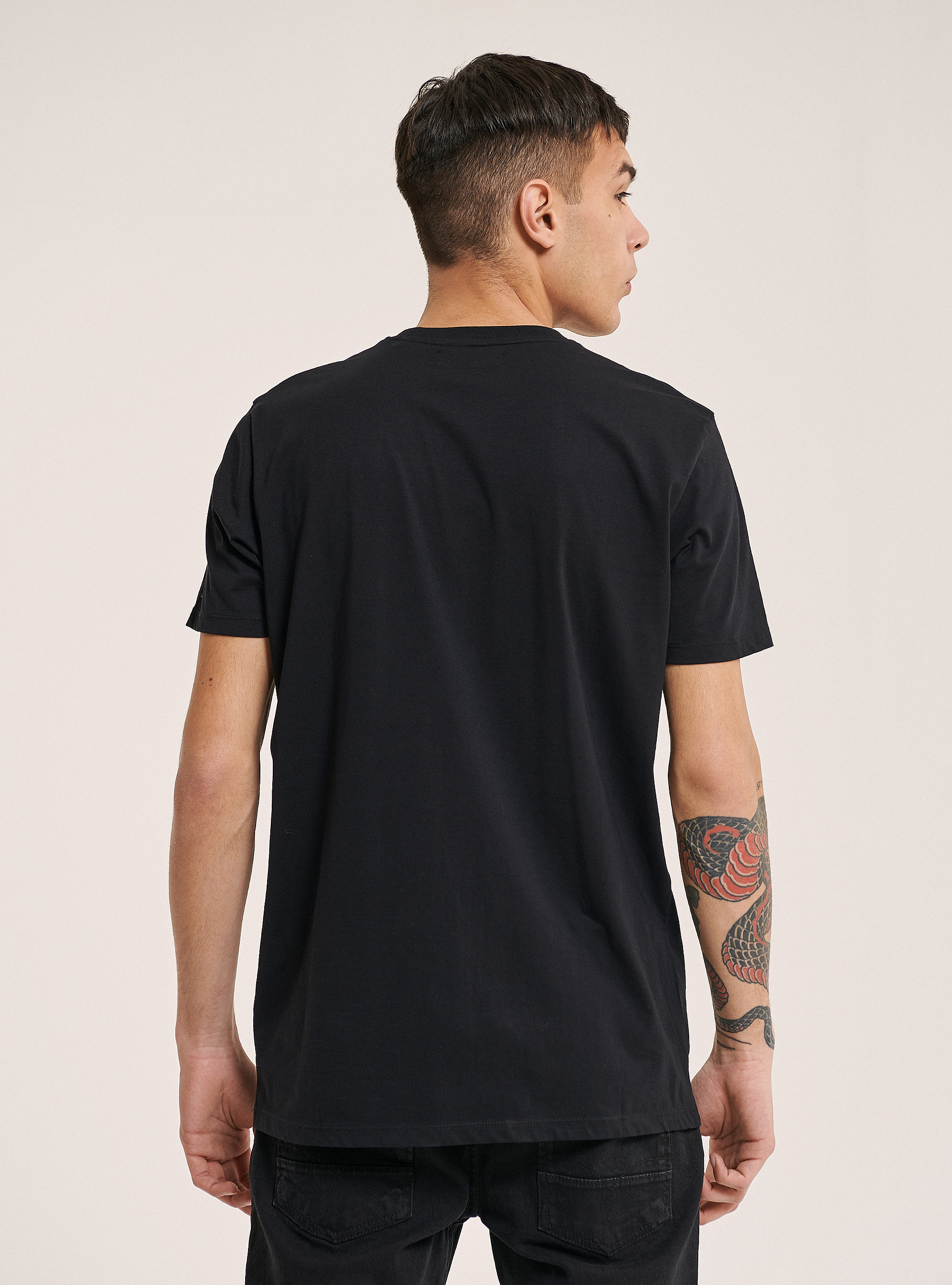 T-shirt avec impression logo 100% coton, C101 BLACK