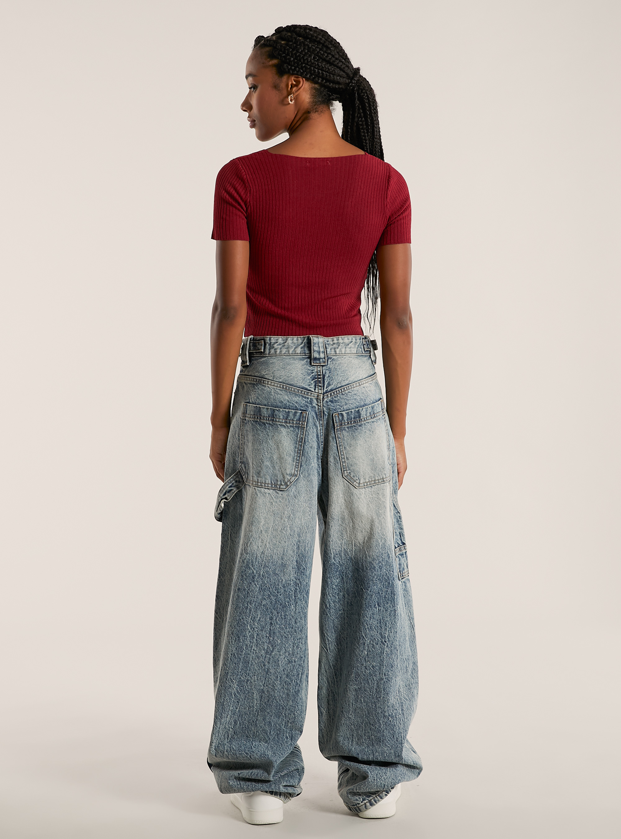 Top en tricot, BO1 BORDEAUX DARK