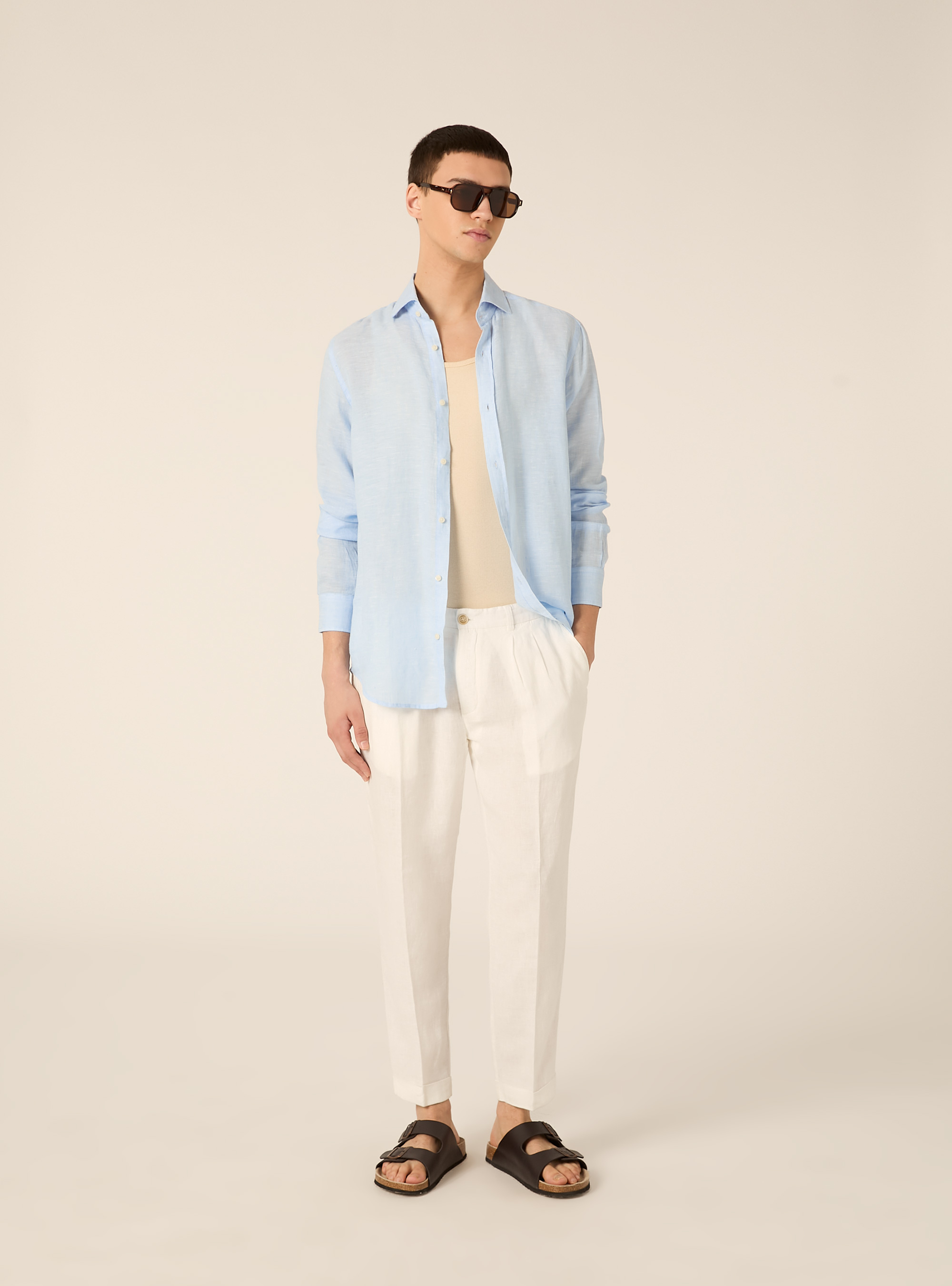 Chinos in lino, WH2 WHITE