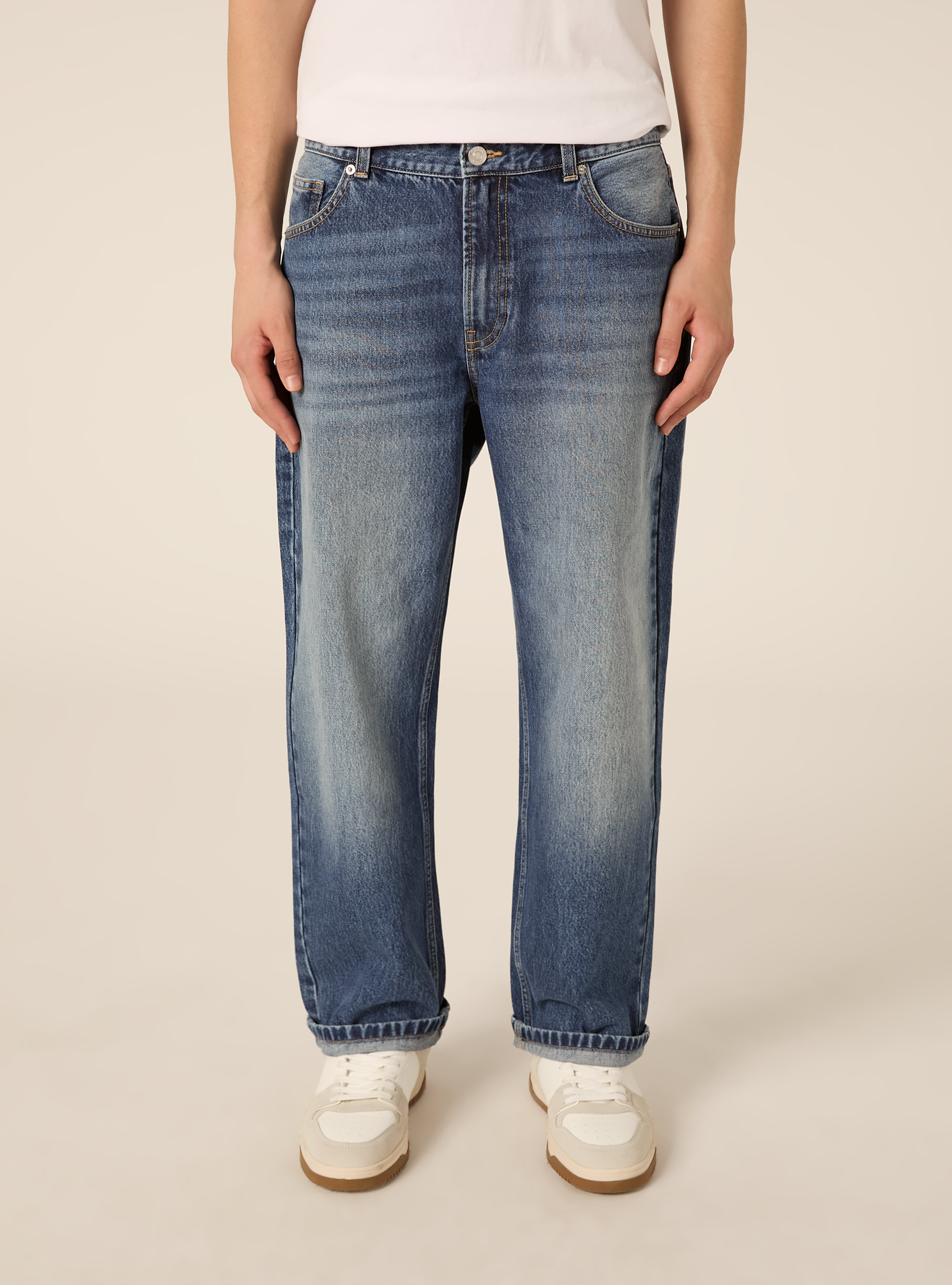 Tapered fit jeans, D003 MEDIUM BLUE