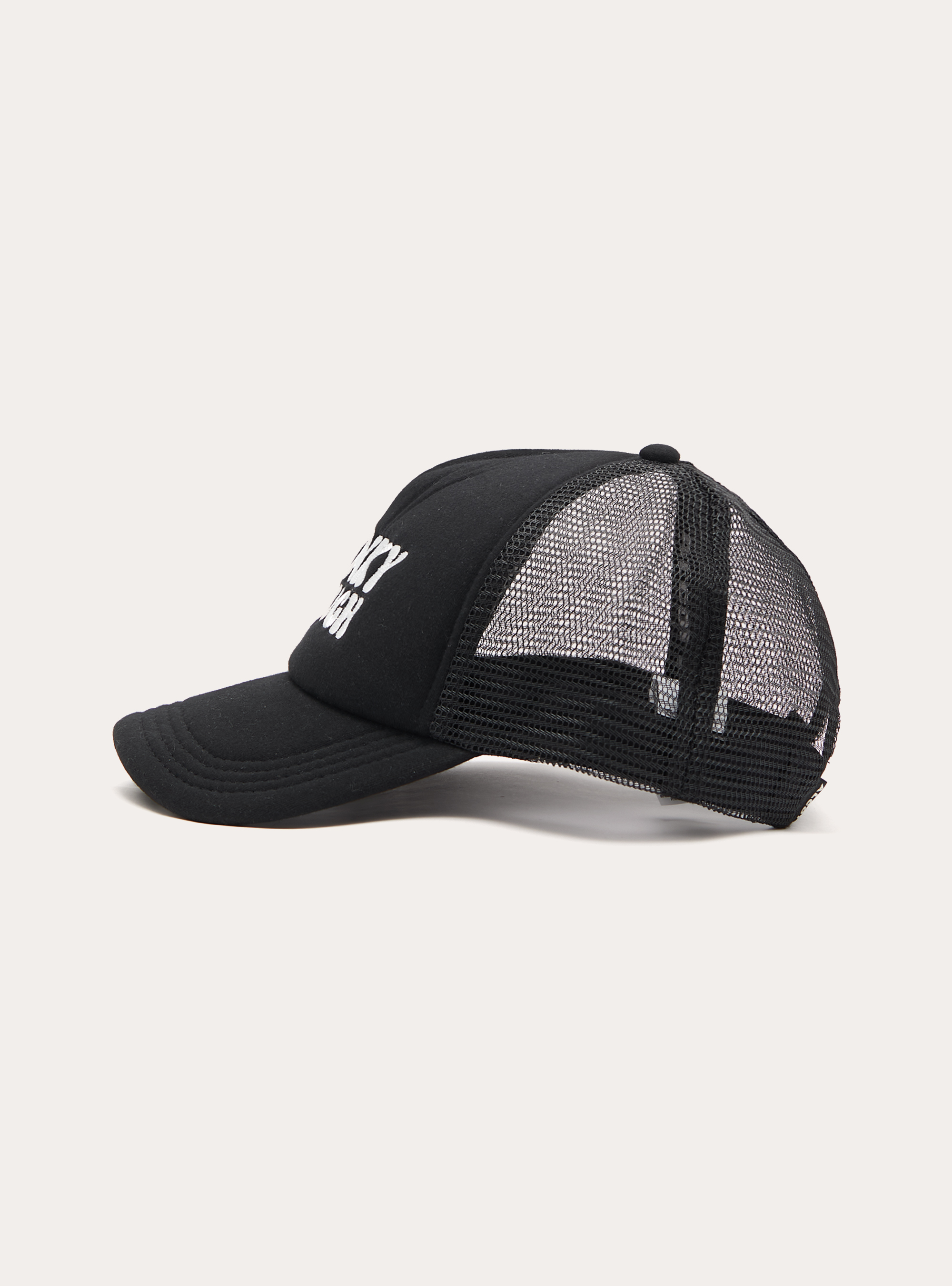 Cappello con scritte, BK1 BLACK