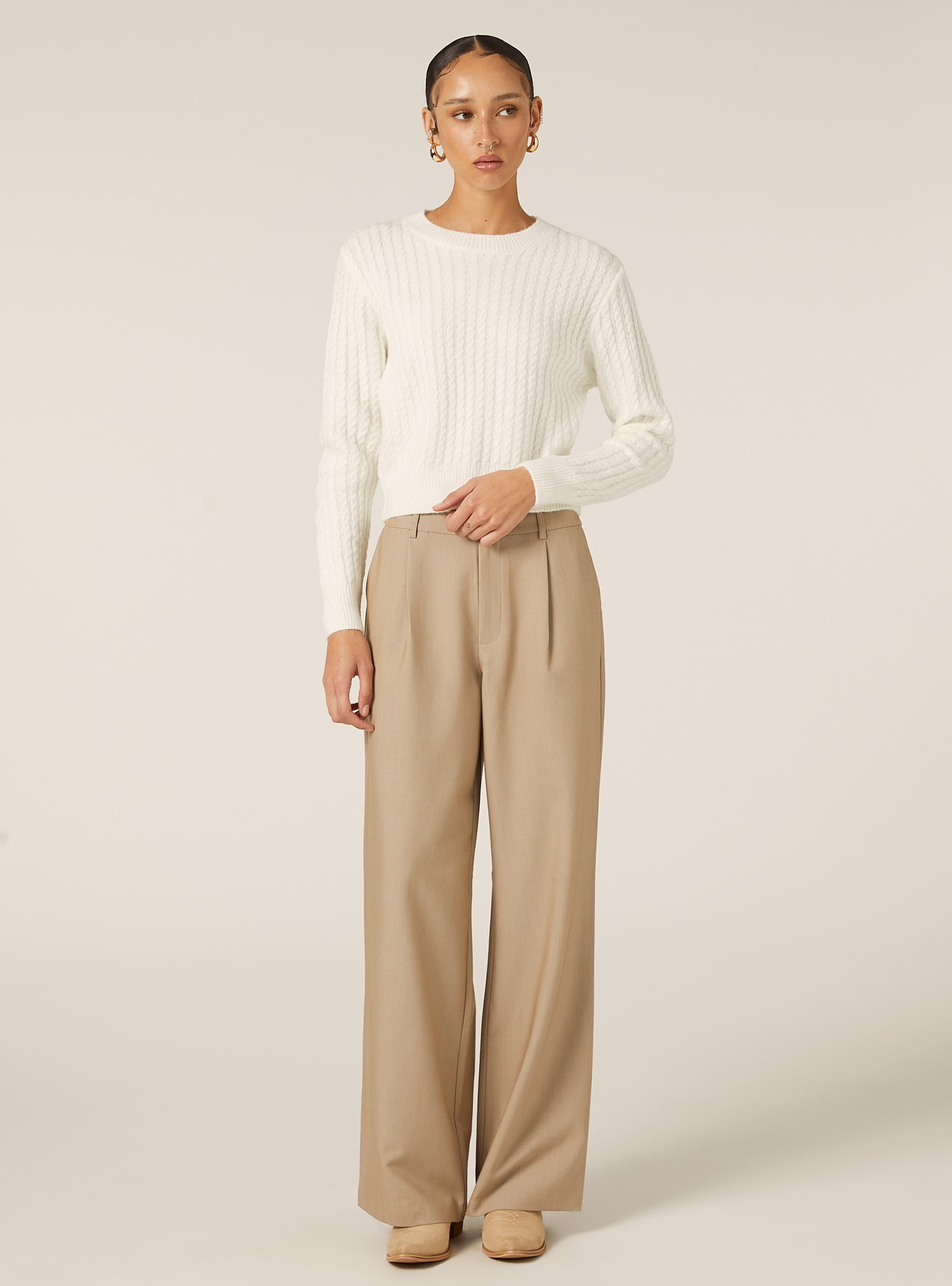 Maglia a trecce, WH2 WHITE