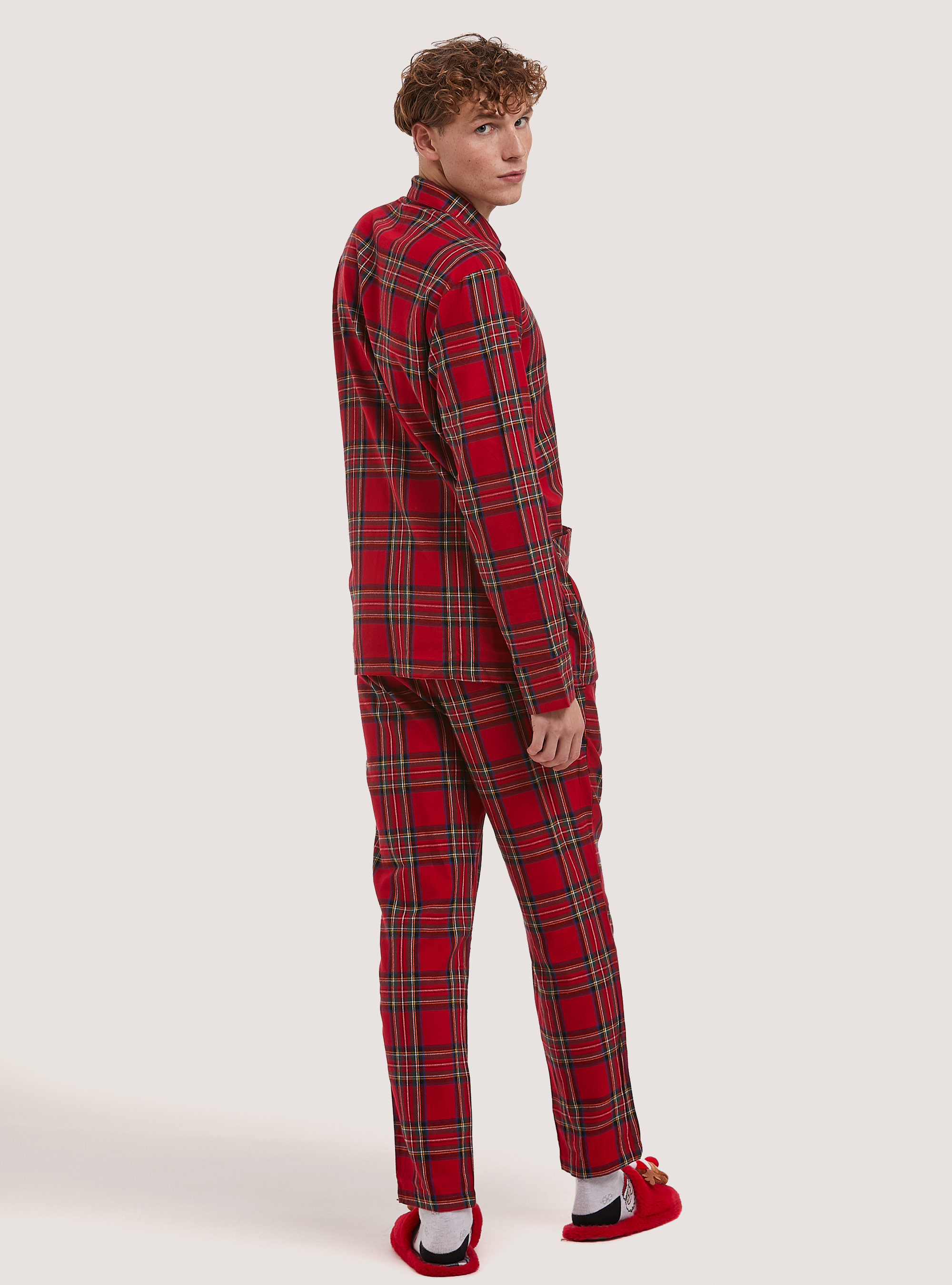 Christmas Family Collection tartan pyjamas, RD1 RED DARK