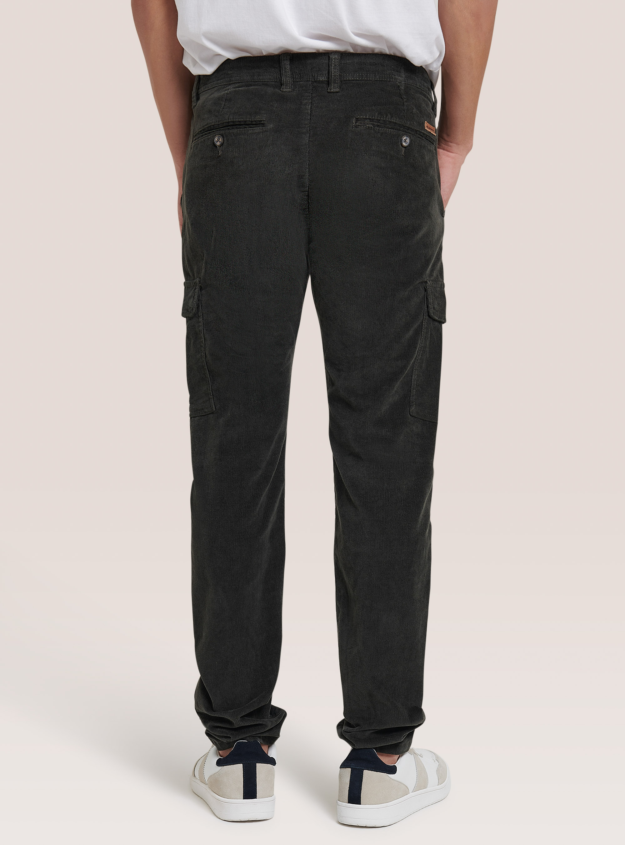 Chinos cargo in velluto a coste, KAKI