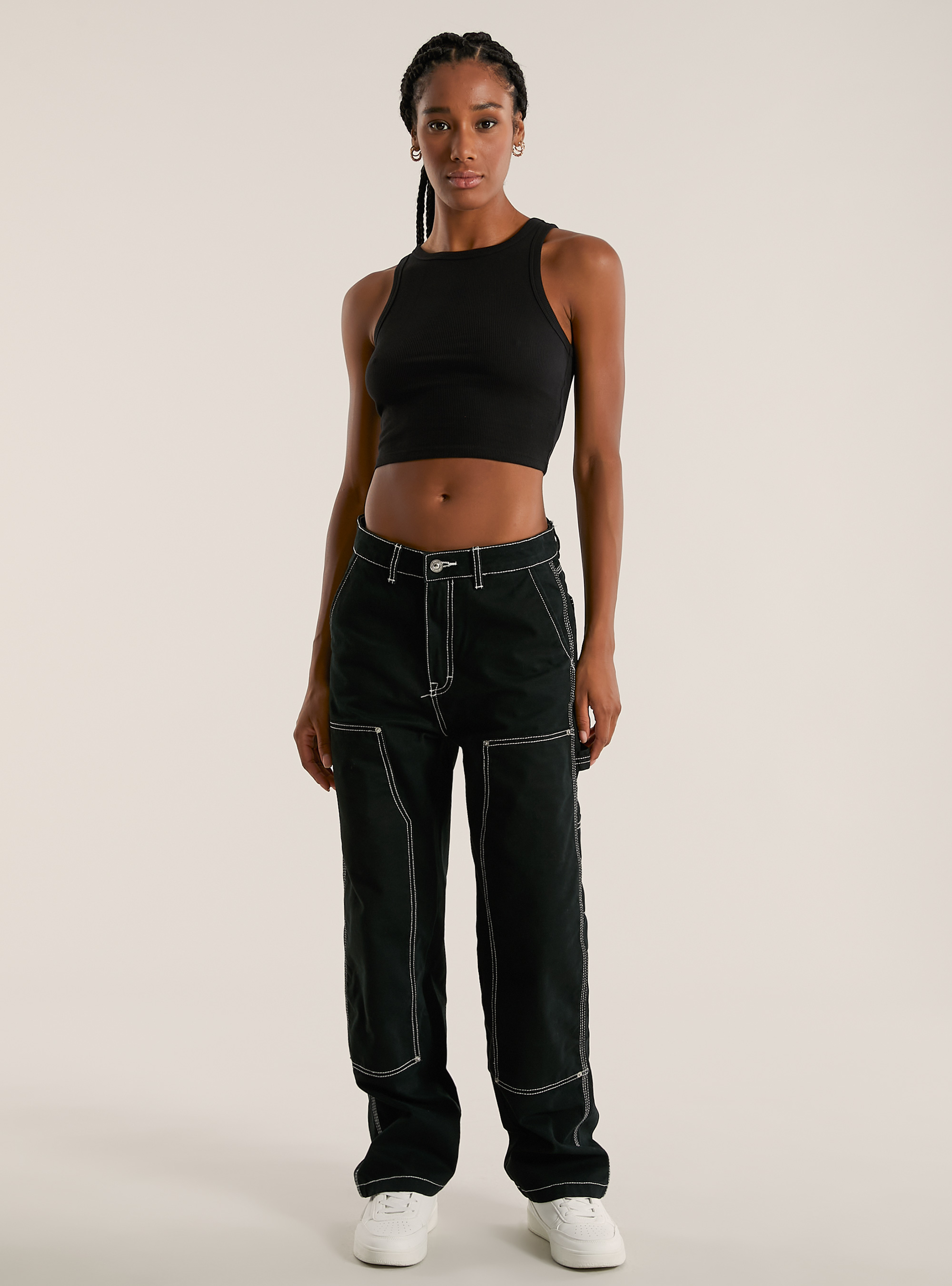 Carpenter canvas trousers, BK1 BLACK