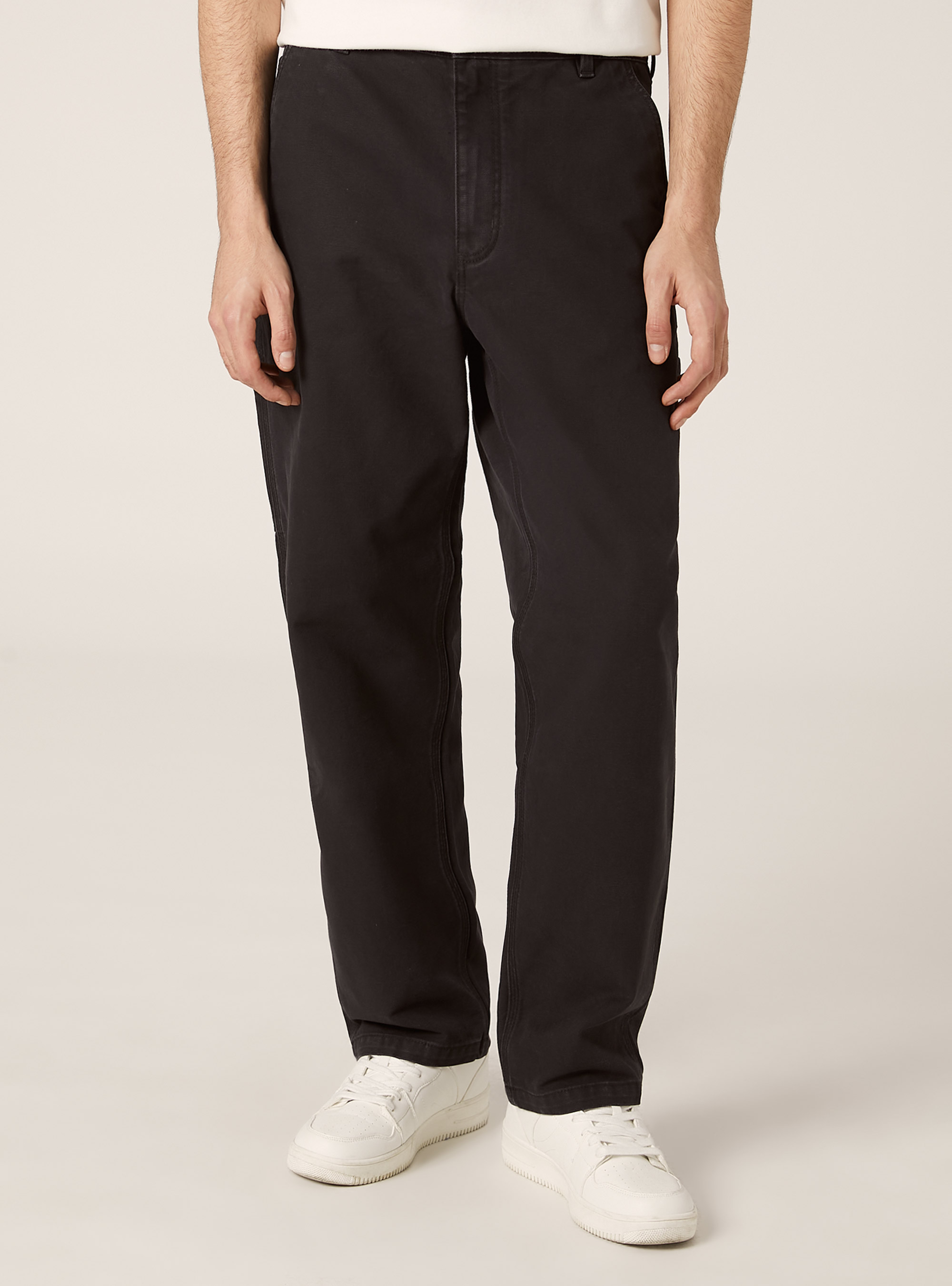 Carpenter canvas pants, BK1 BLACK