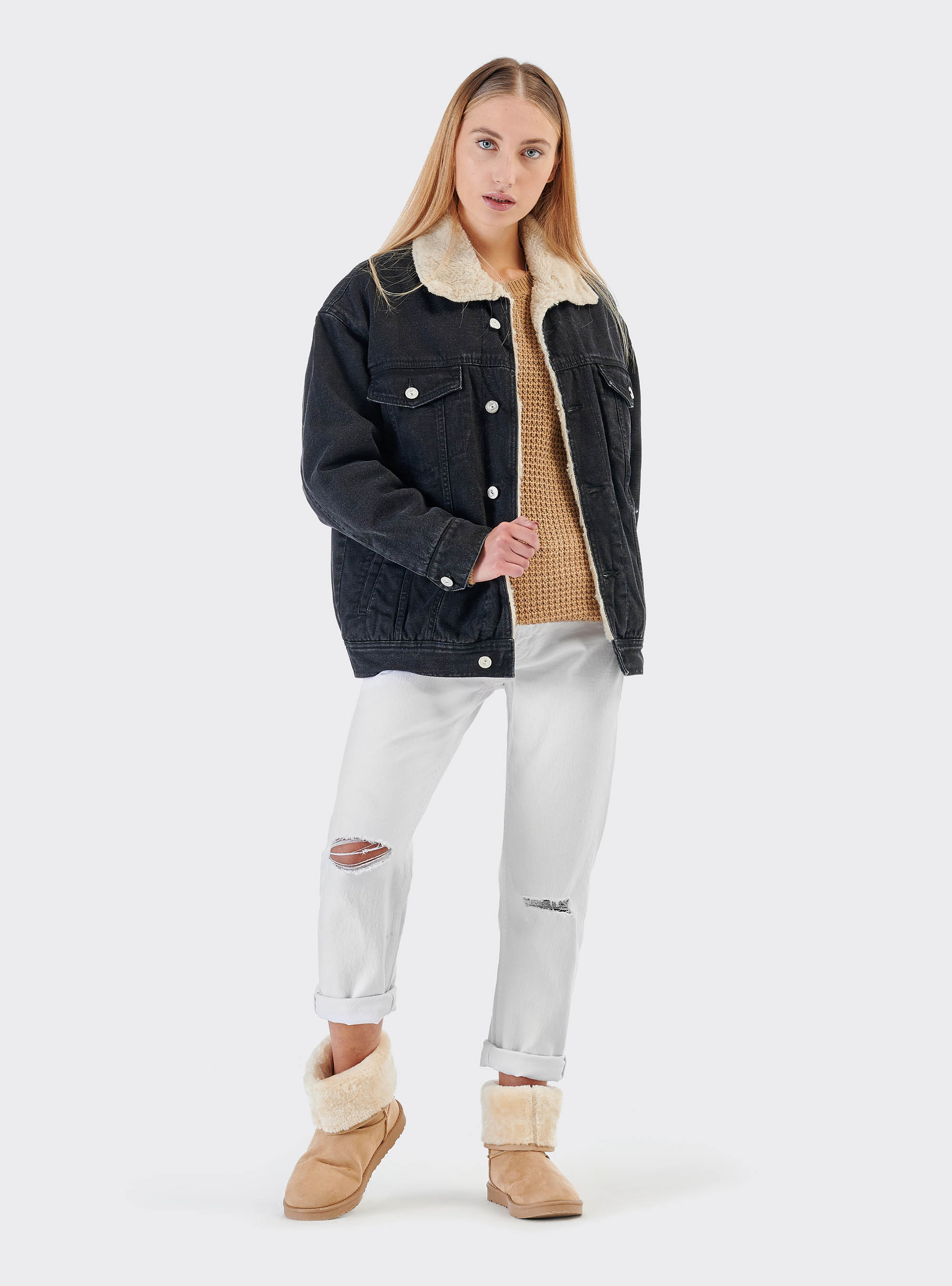 Pullover oversize, C0593 BEIGE MELANGE