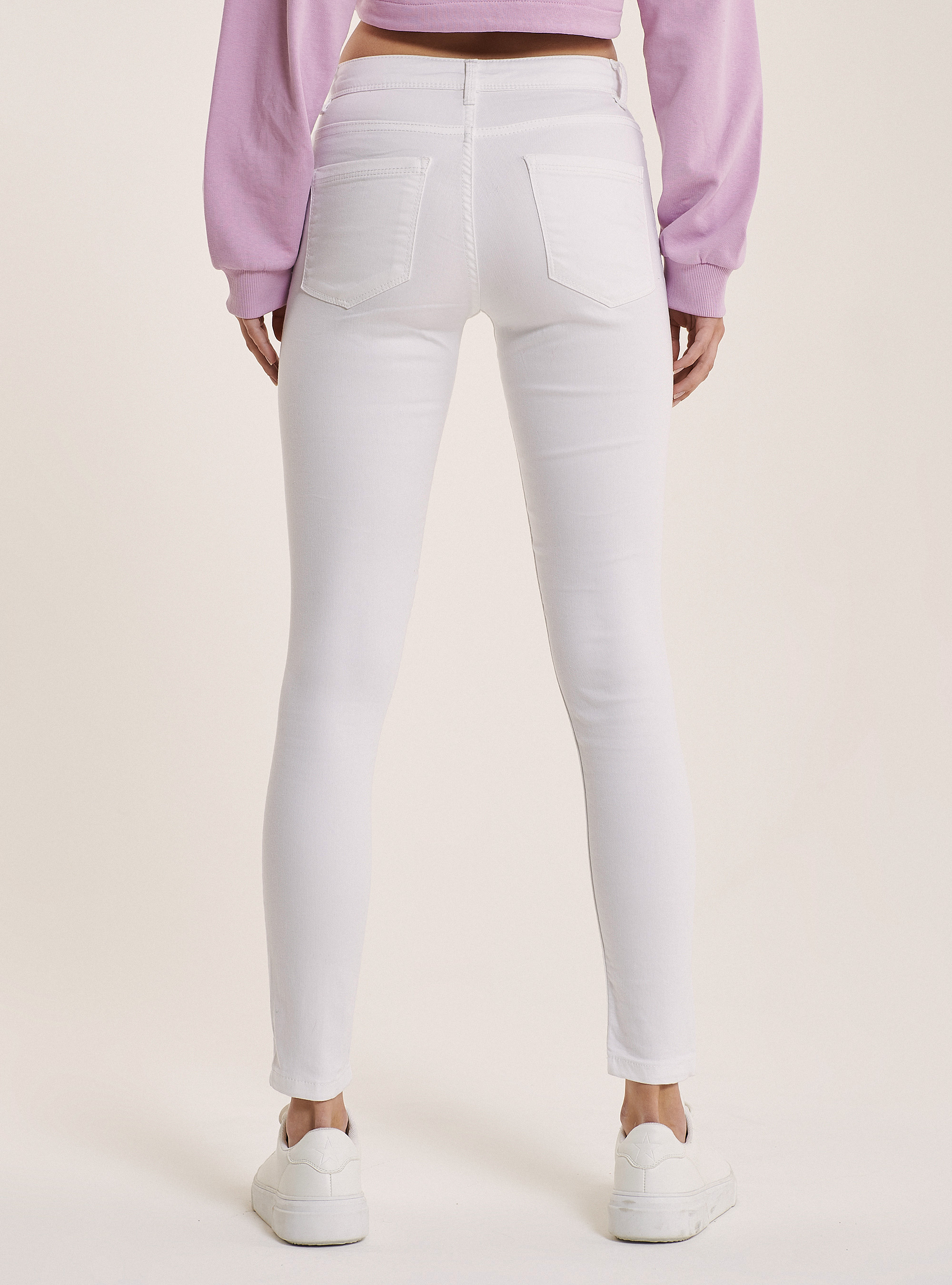 Jean taille haute super skinny comfort fit, C099 WHITE