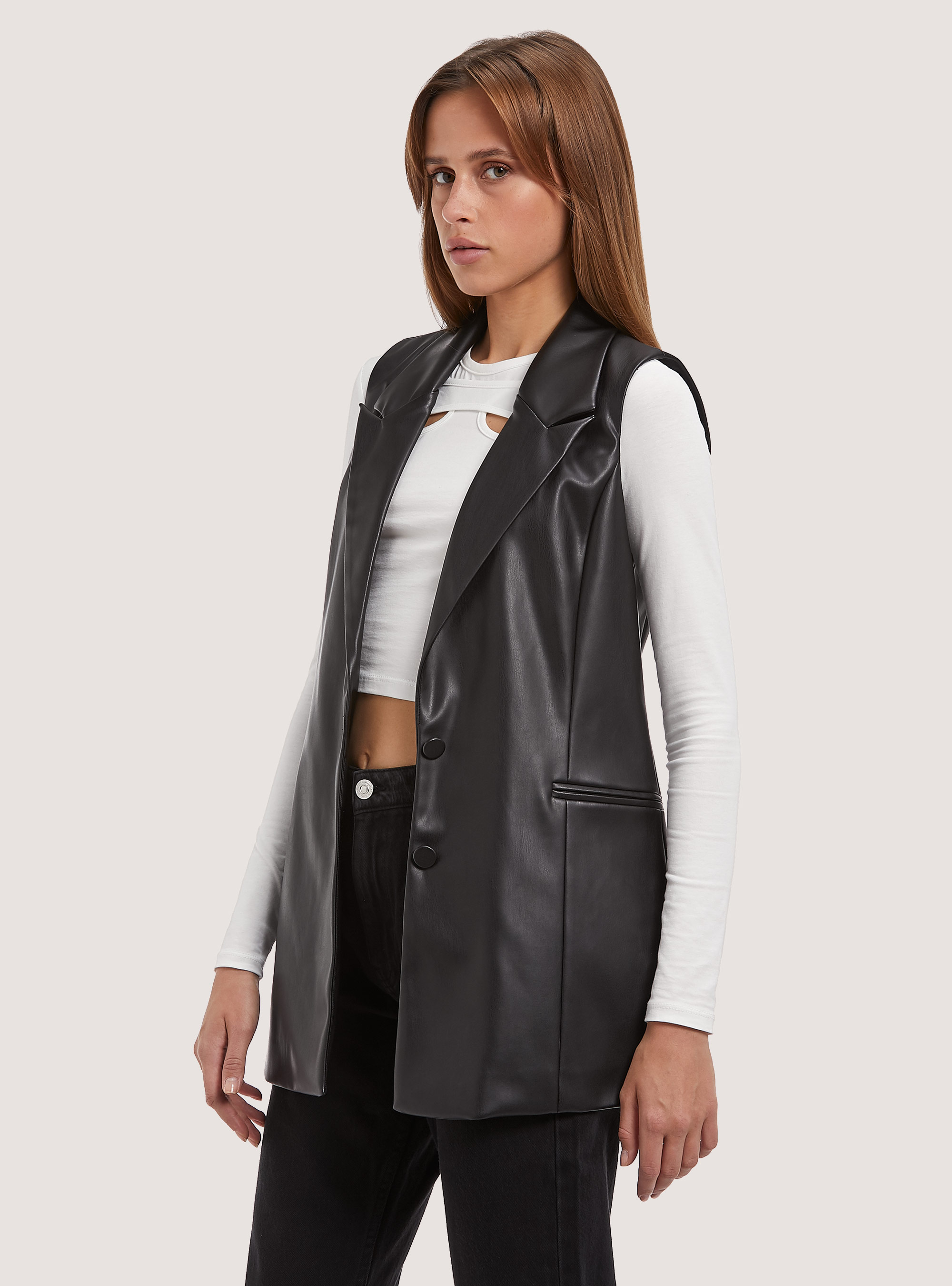 Smanicato in similpelle, BK1 BLACK