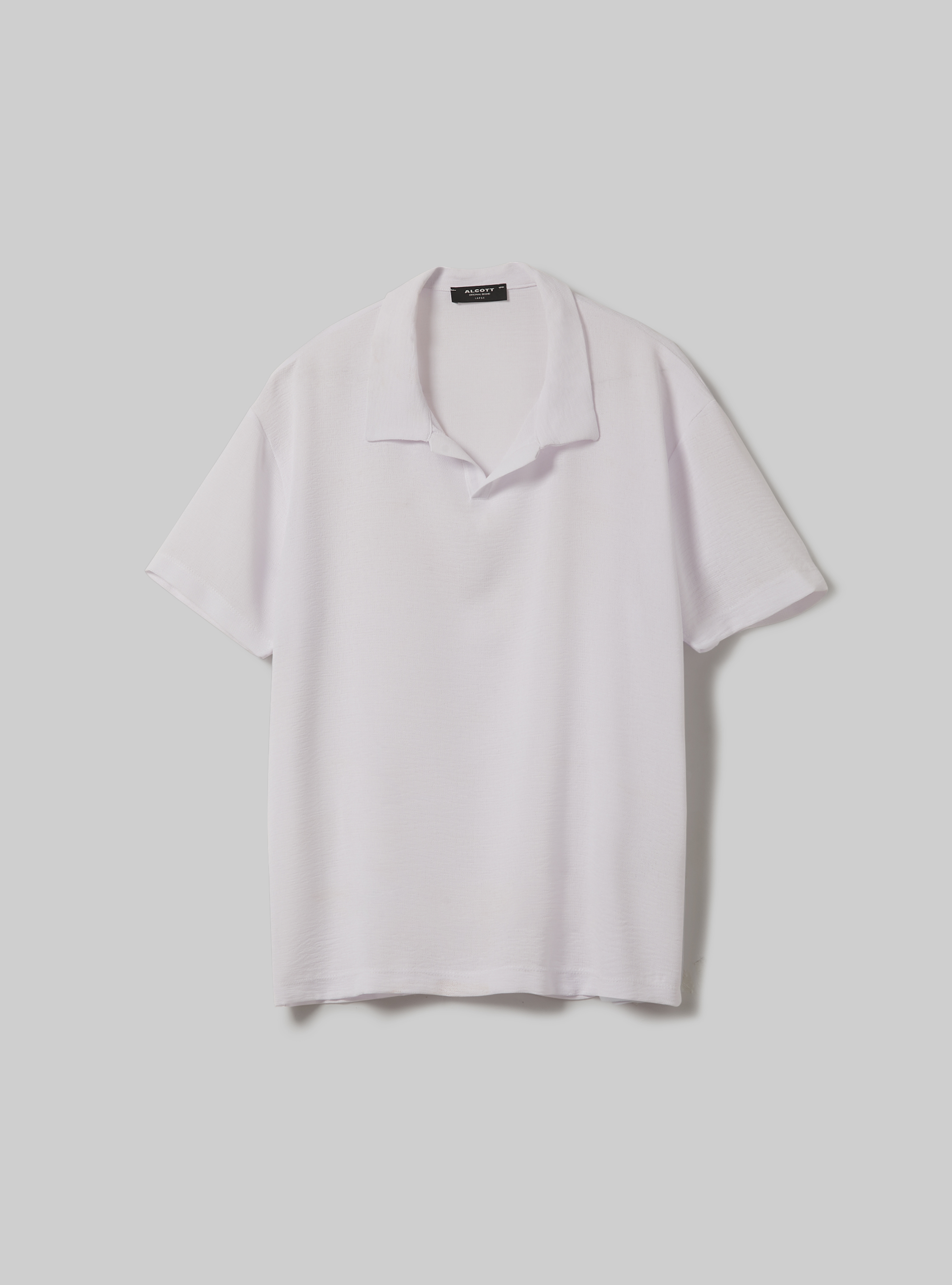 Polo de crep&eacute;, WH2 WHITE
